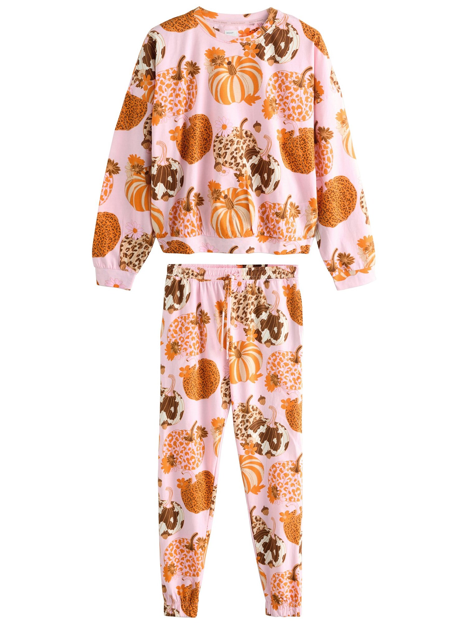 Next Pijama  bej / ciocolatiu / portocaliu / roz