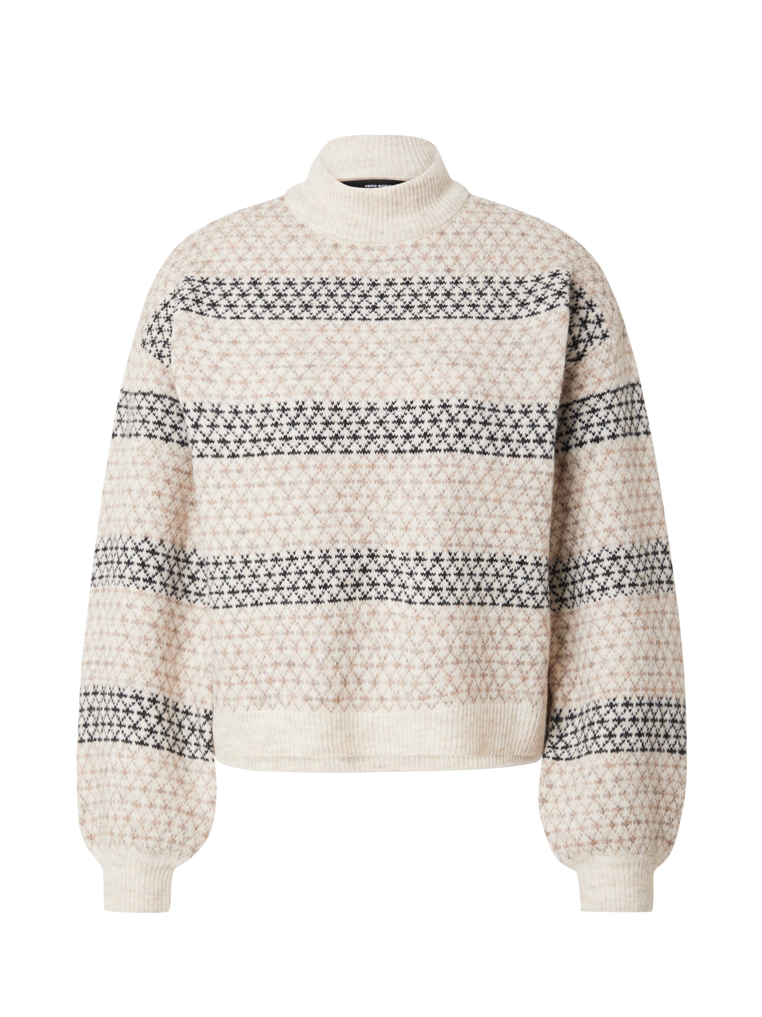 VERO MODA Sveter 'VMTrixie' béžová / krémová / čierna