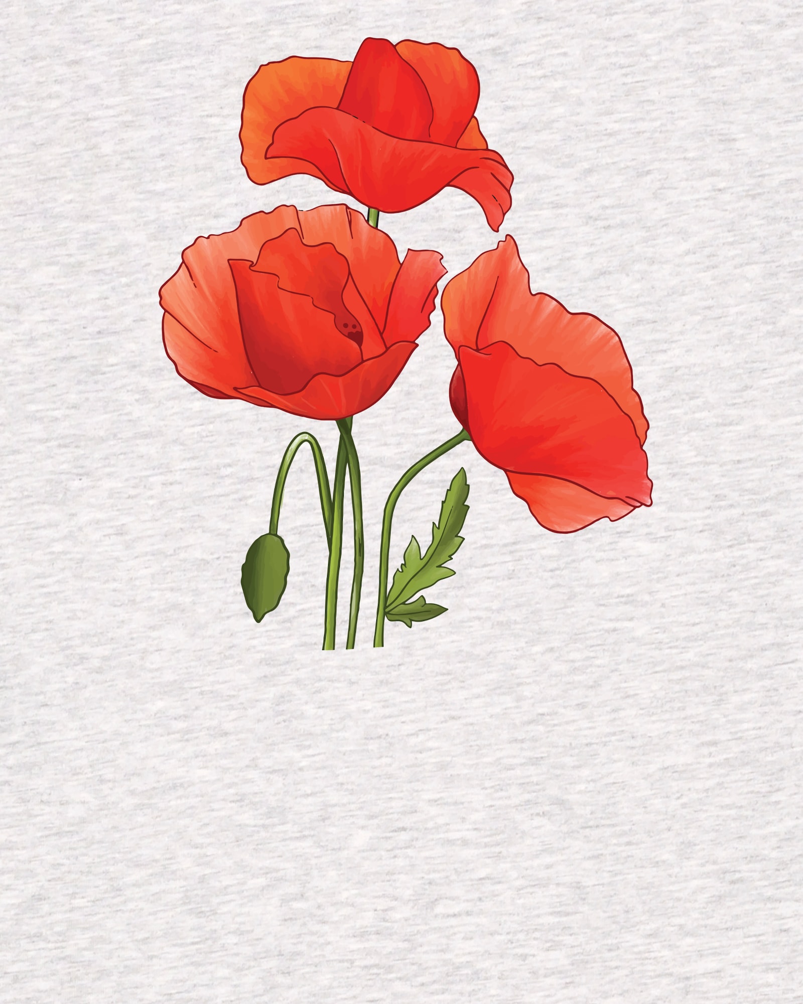 Thumbnail - T-Shirt 'Poppy Flowers'