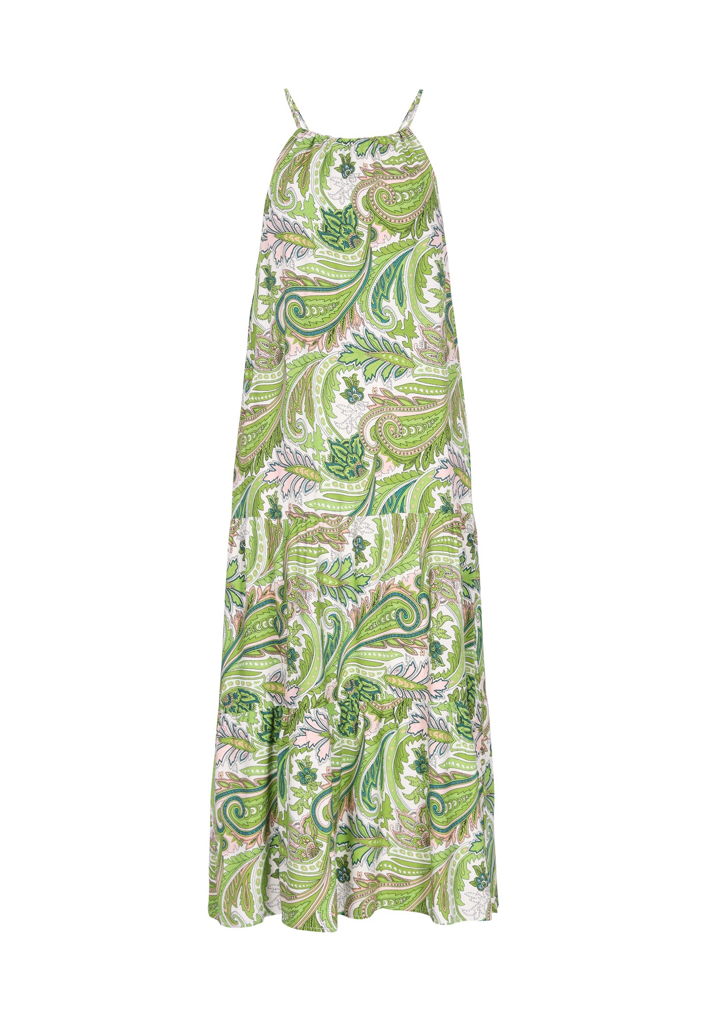 IZIA Vestido de verano 'Festival' esmeralda / verde hierba / rosa / blanco