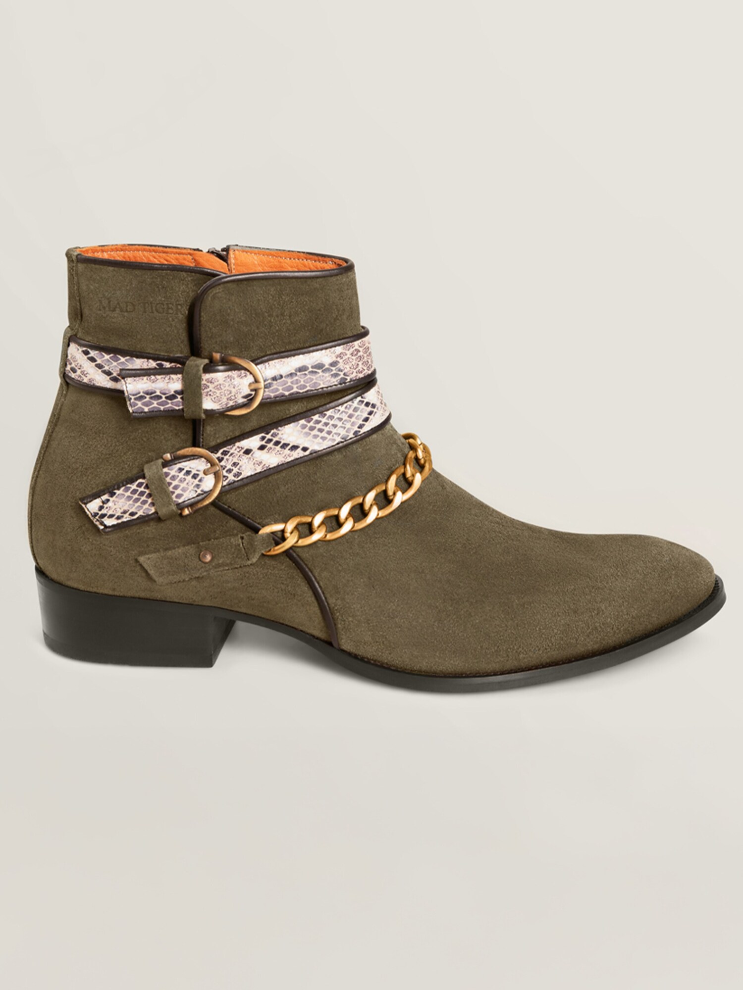 MAD TIGERS Botas 'SNAKE BUCKLE'  oliva
