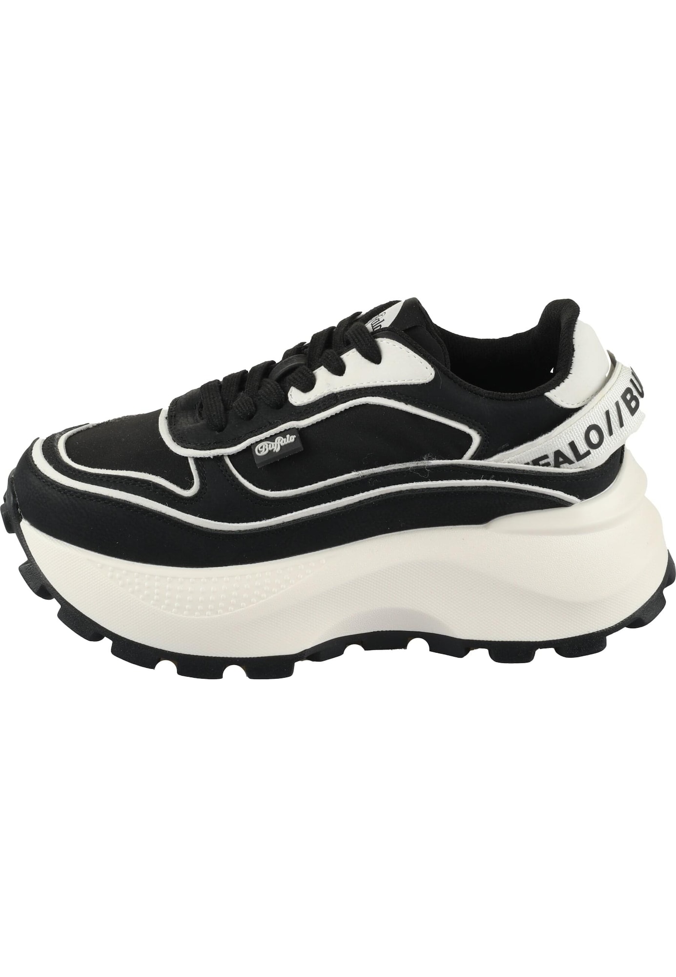 BUFFALO Sneaker low Manhatten One negru / alb