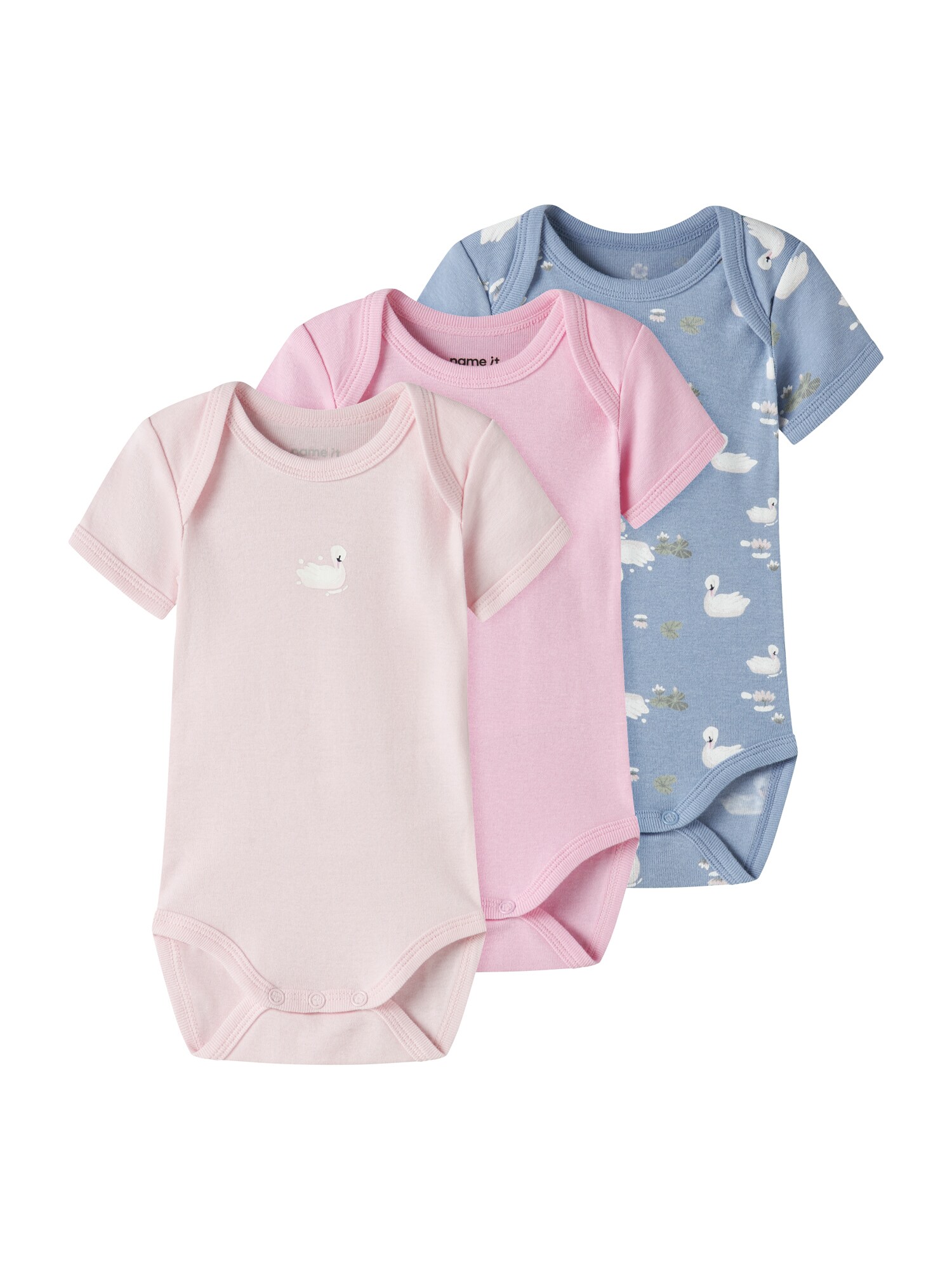 NAME IT Salopetă/Body  albastru / roz / roz pudră / alb