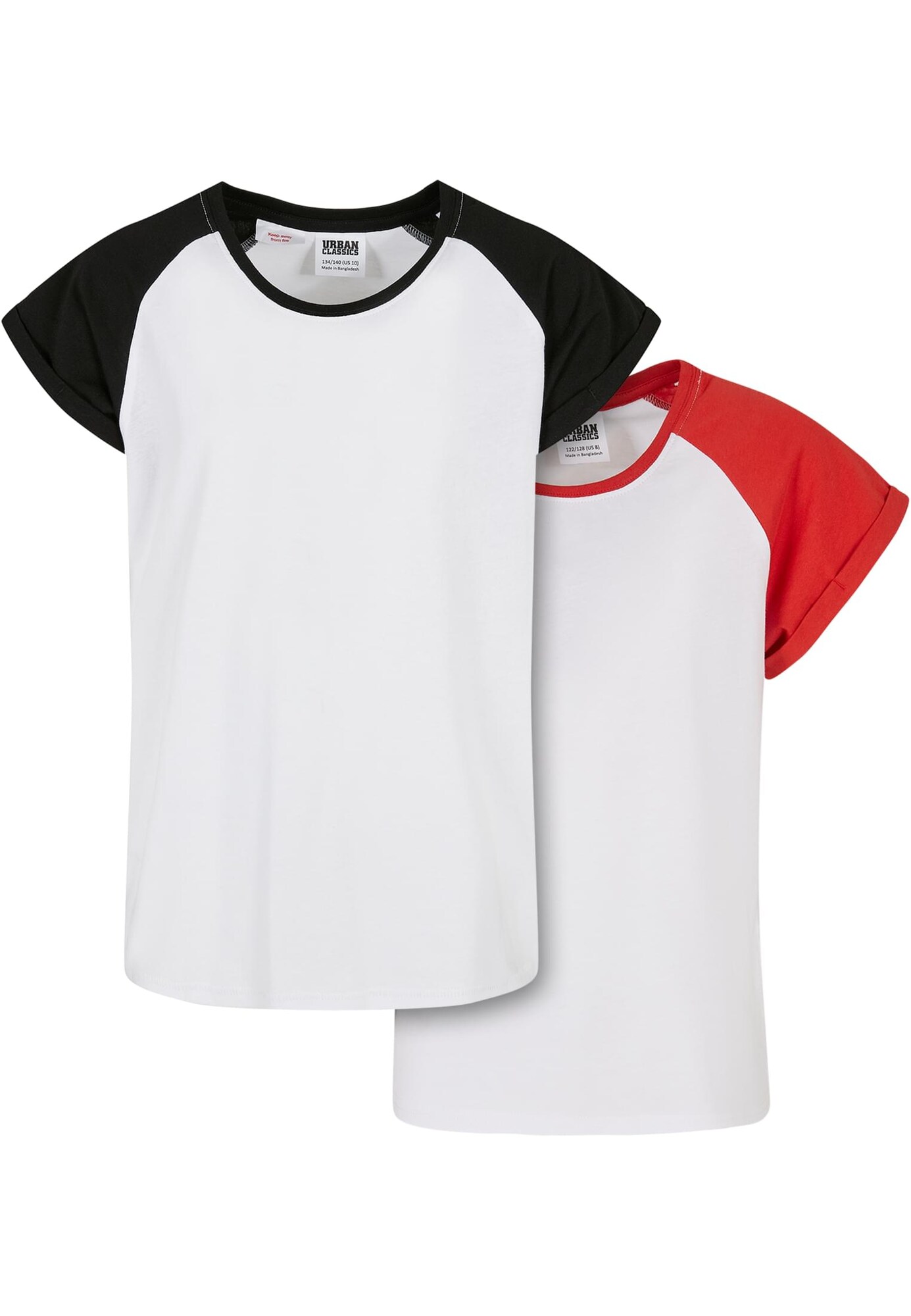 Urban Classics Kids Marškinėliai nakties mėlyna / raudona / balta