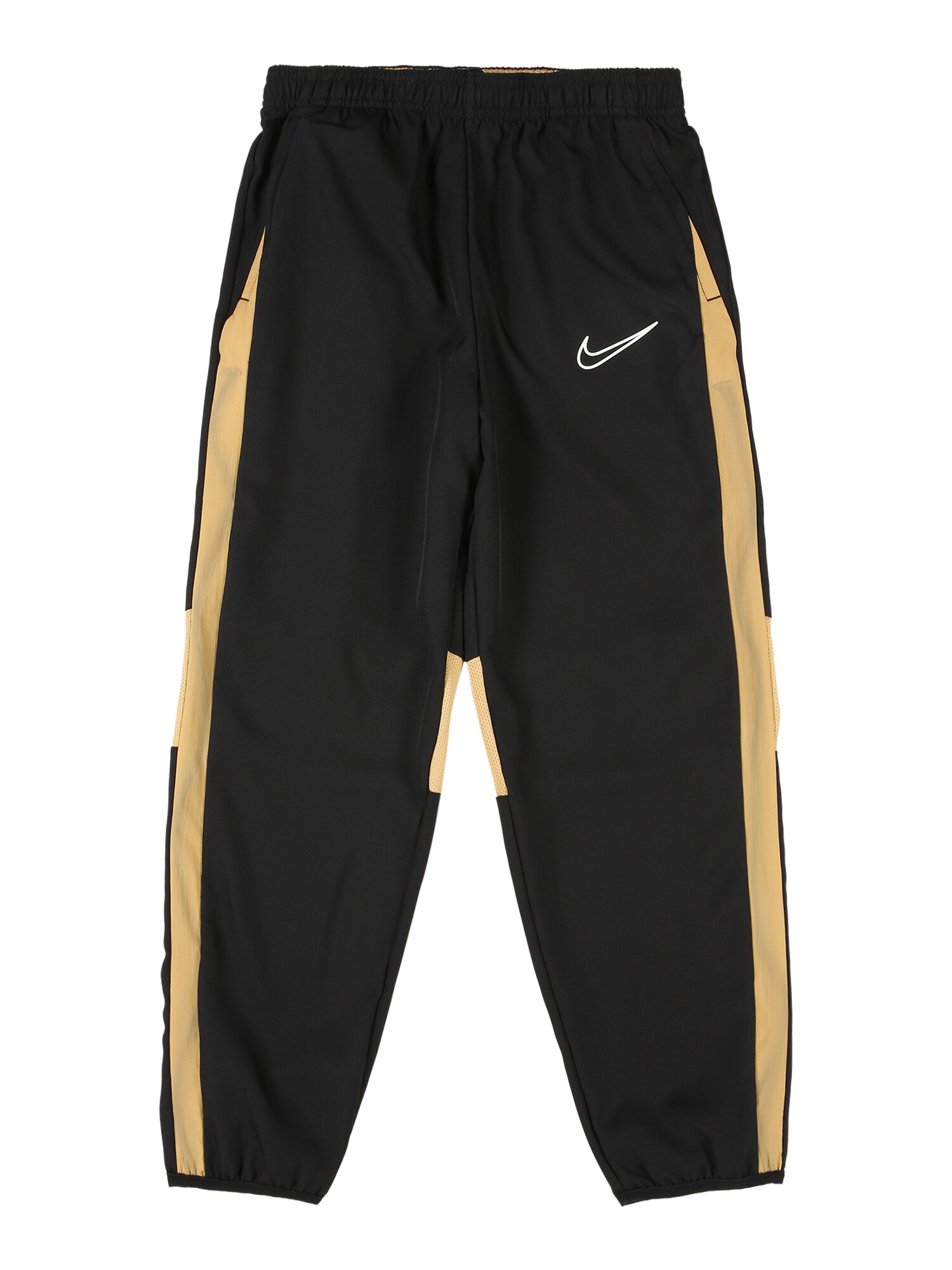 NIKE Sportinės kelnės 'Academy'  juoda / aukso geltonumo spalva