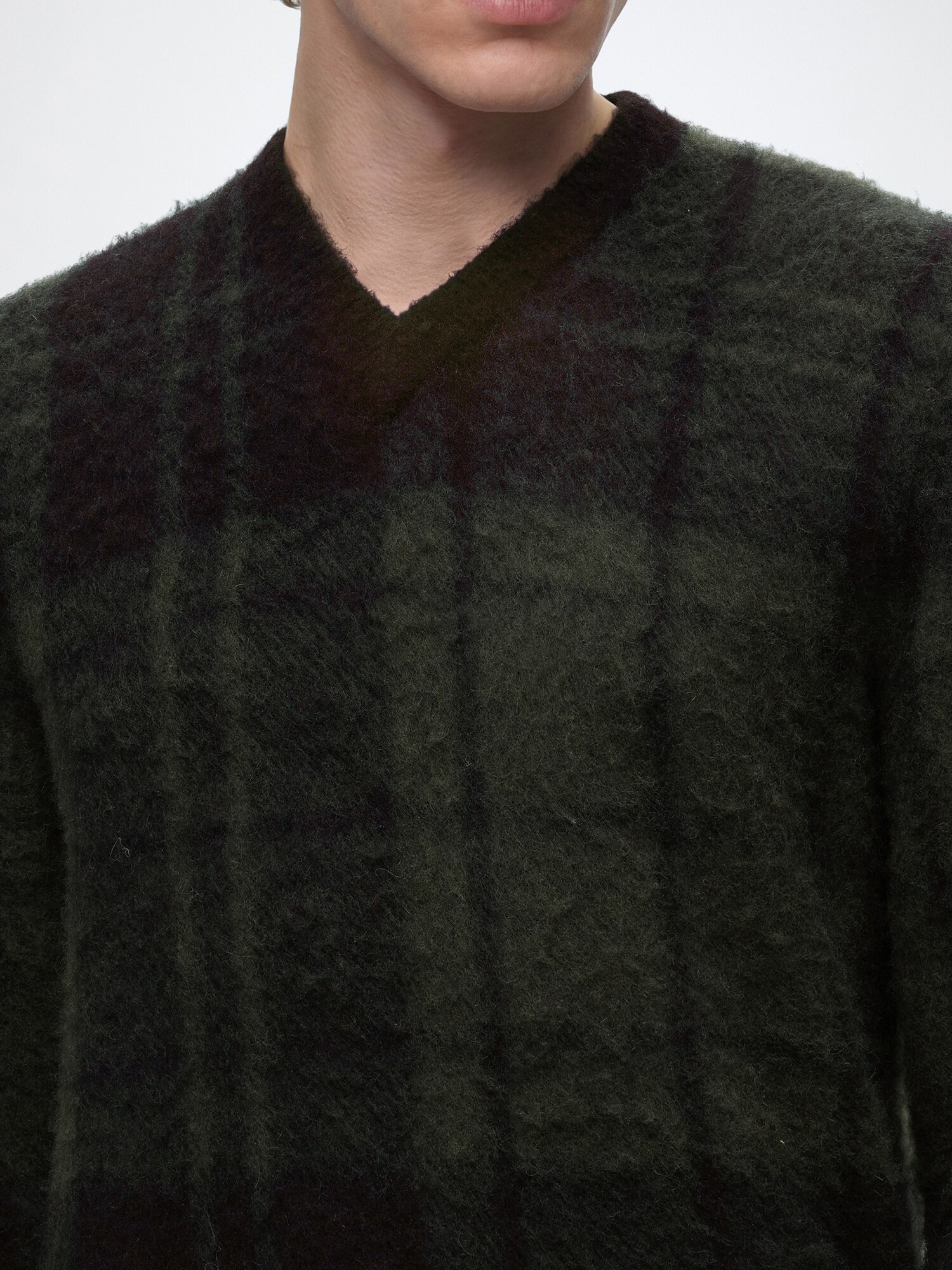 Barbour Jersey 'Hunham' azul oscuro / oliva / negro – imagen 3