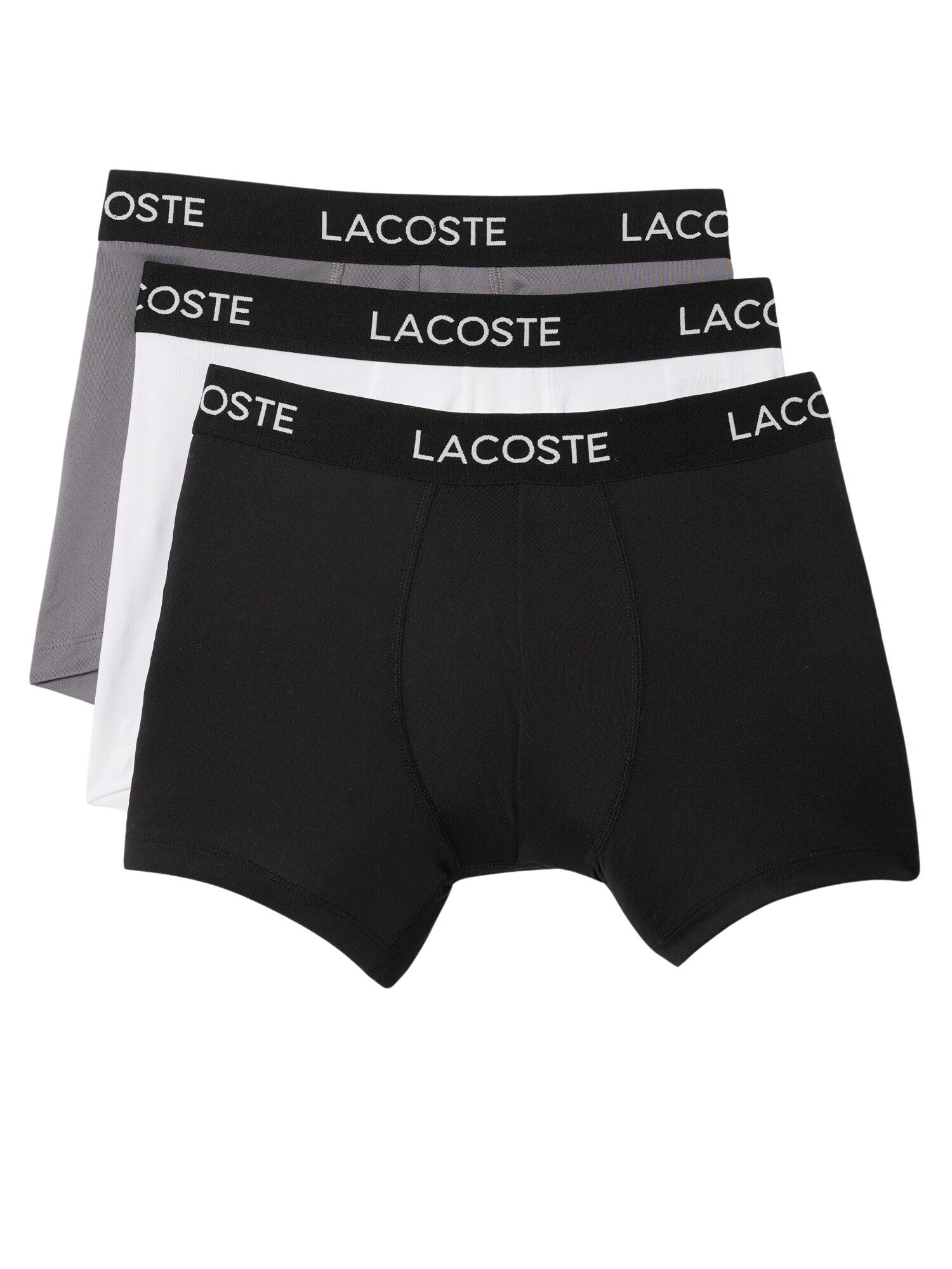 LACOSTE Boxerky  sivá / čierna melírovaná / biela