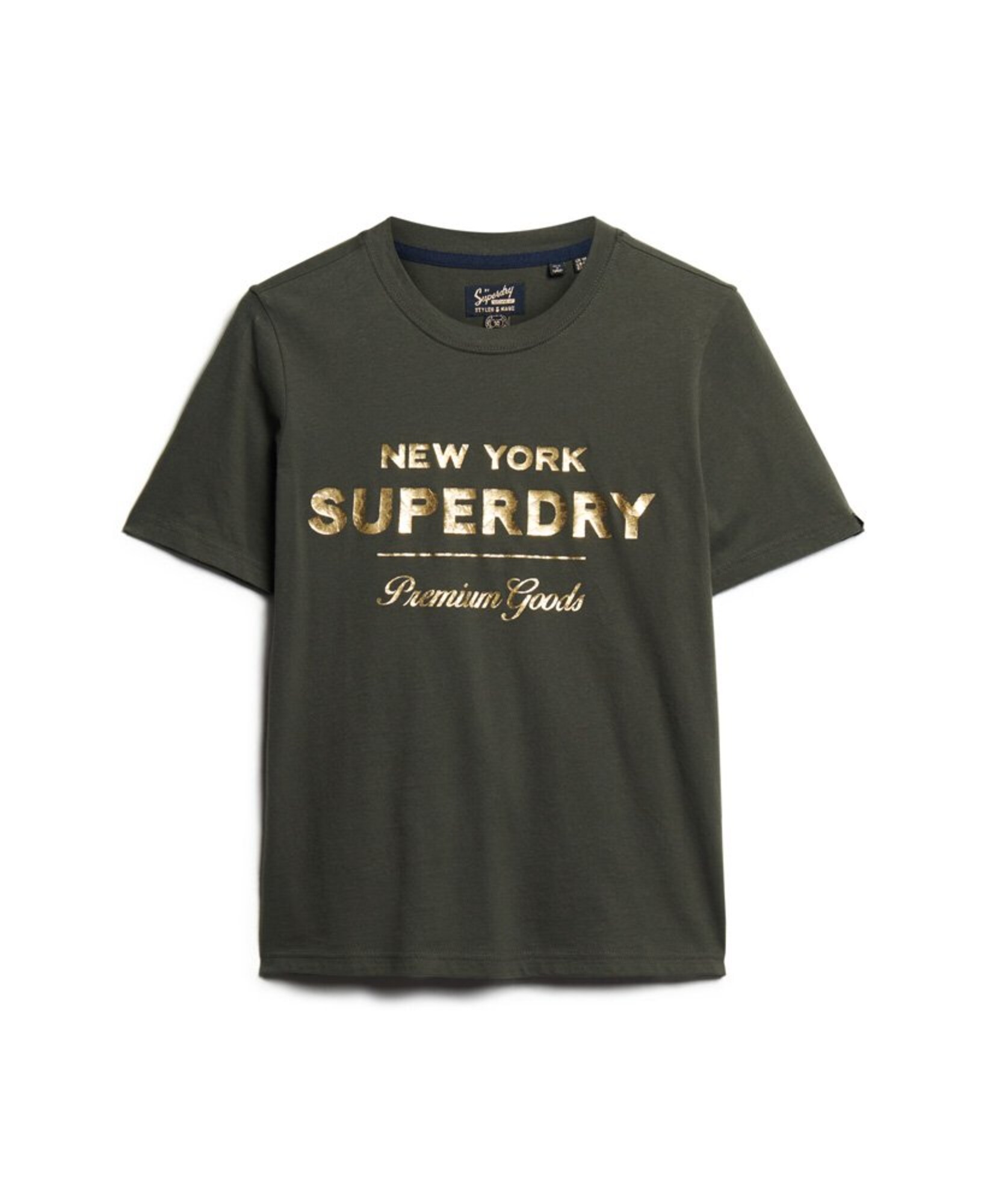 Superdry Tricou  auriu / kaki