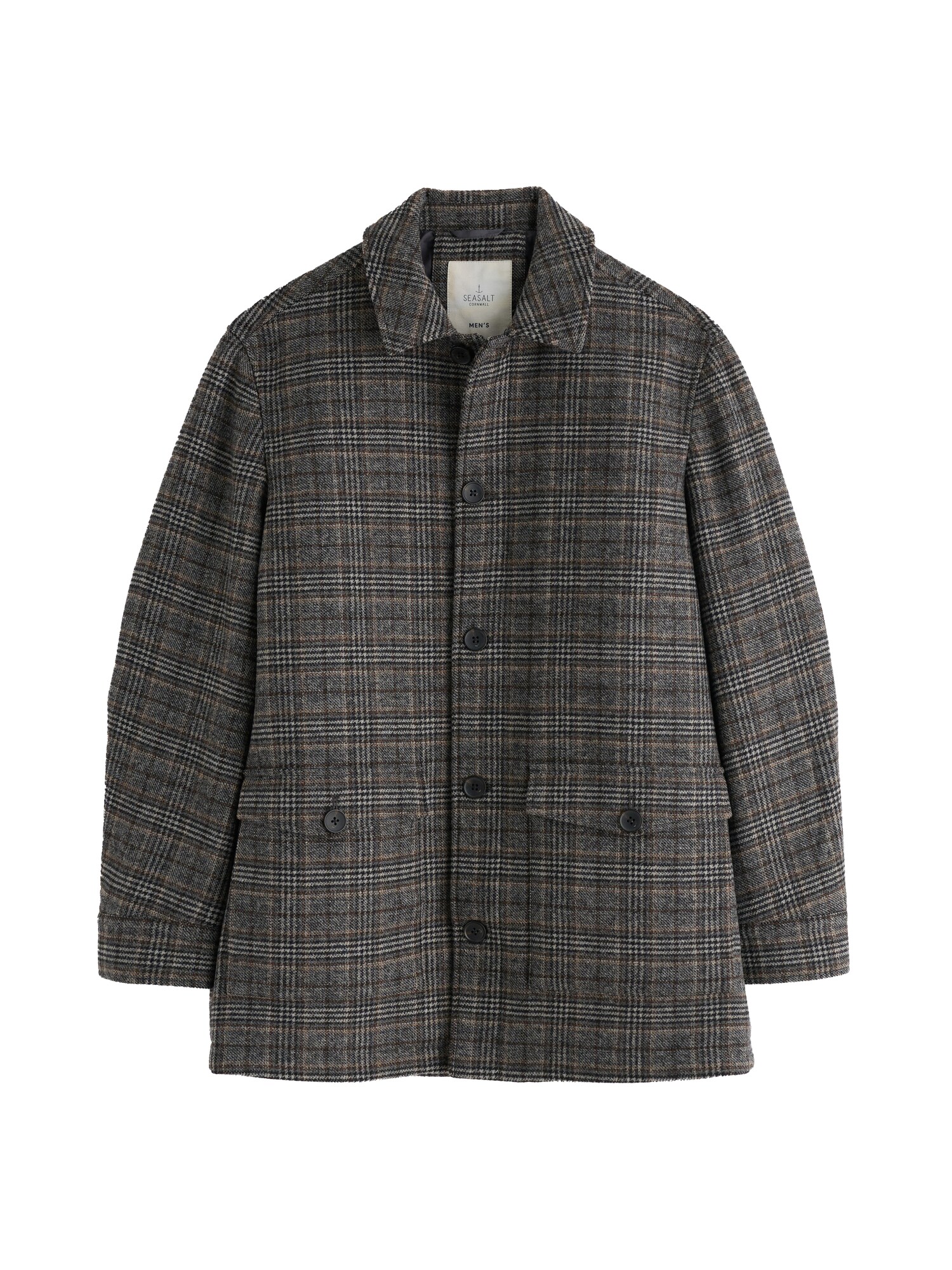 Seasalt Cornwall Abrigo de entretiempo ' Rowlocks Check'  gris