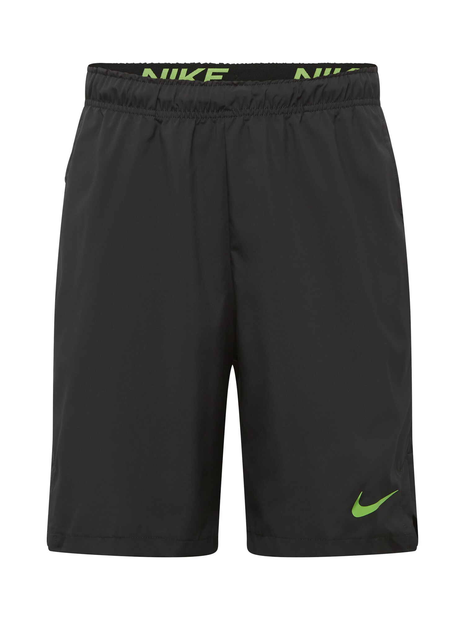 NIKE Sportinės kelnės 'Flex'  juoda / šviesiai žalia