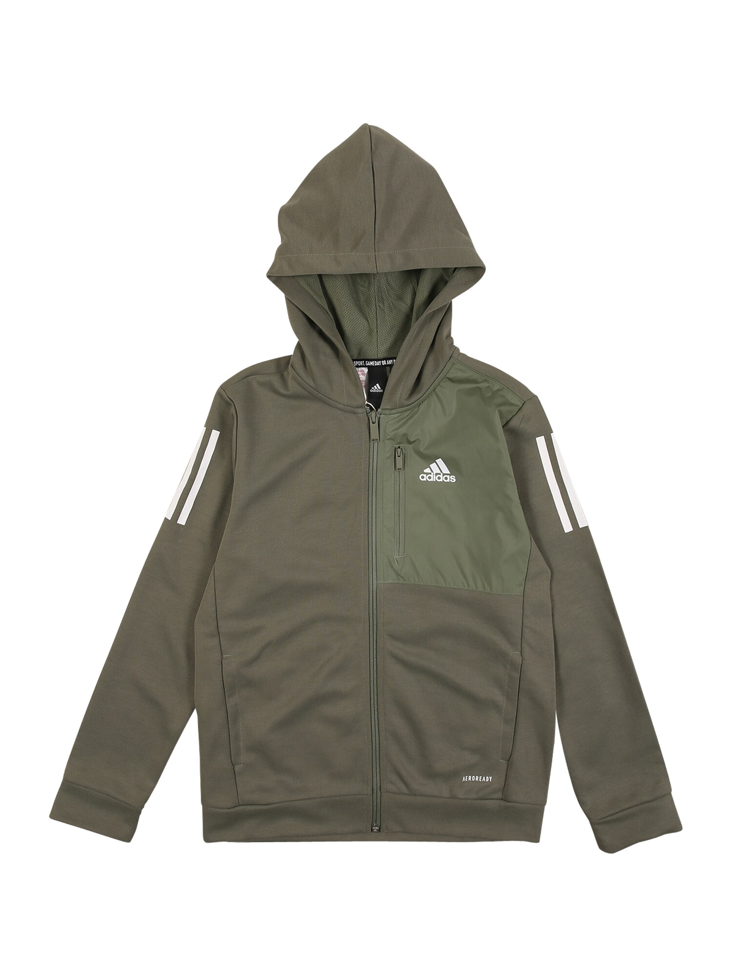 ADIDAS PERFORMANCE Sportinis džemperis 'B A.R.'  balta / alyvuogių spalva