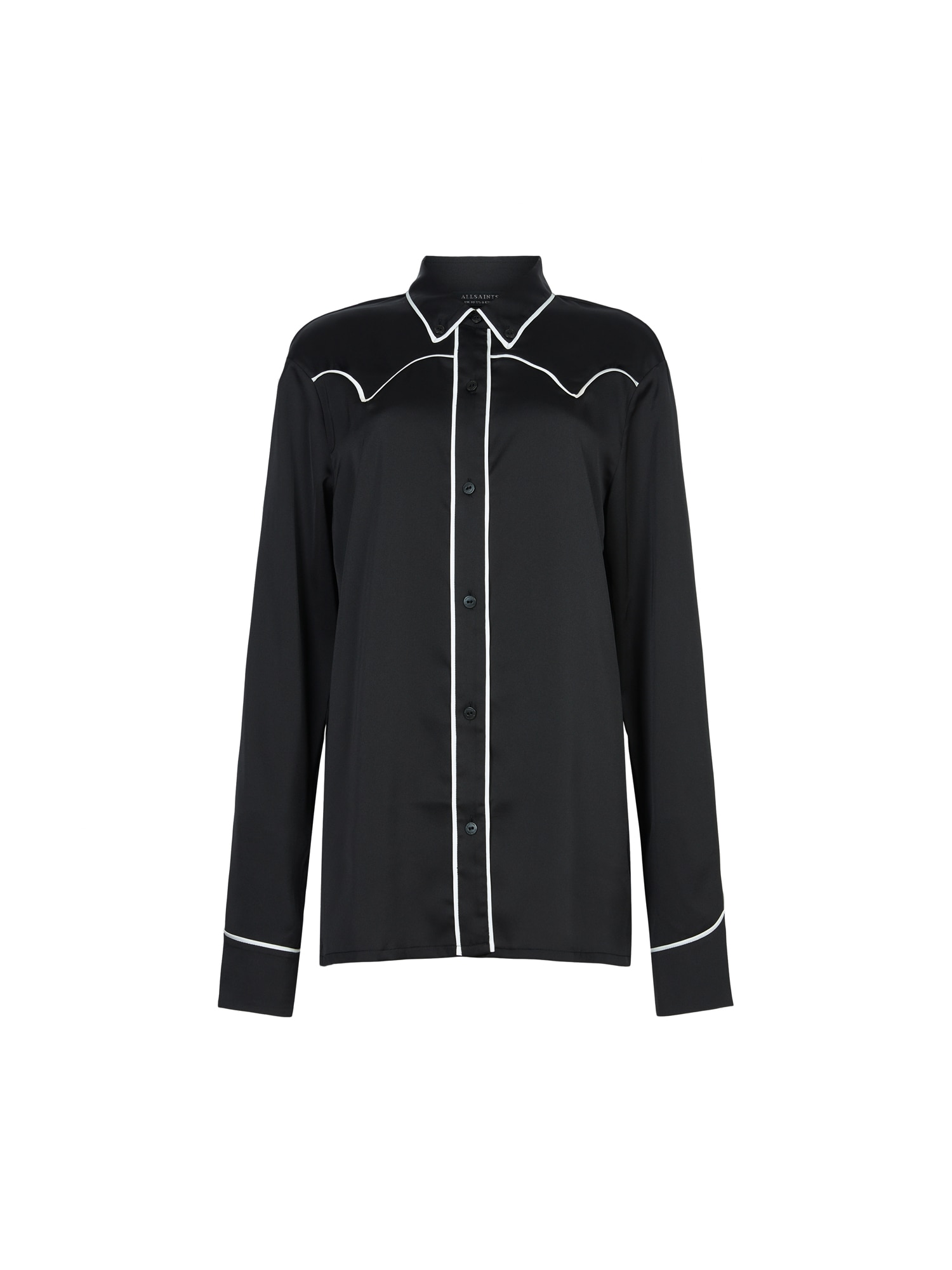 AllSaints Блуза 'CECE'  черно / бяло