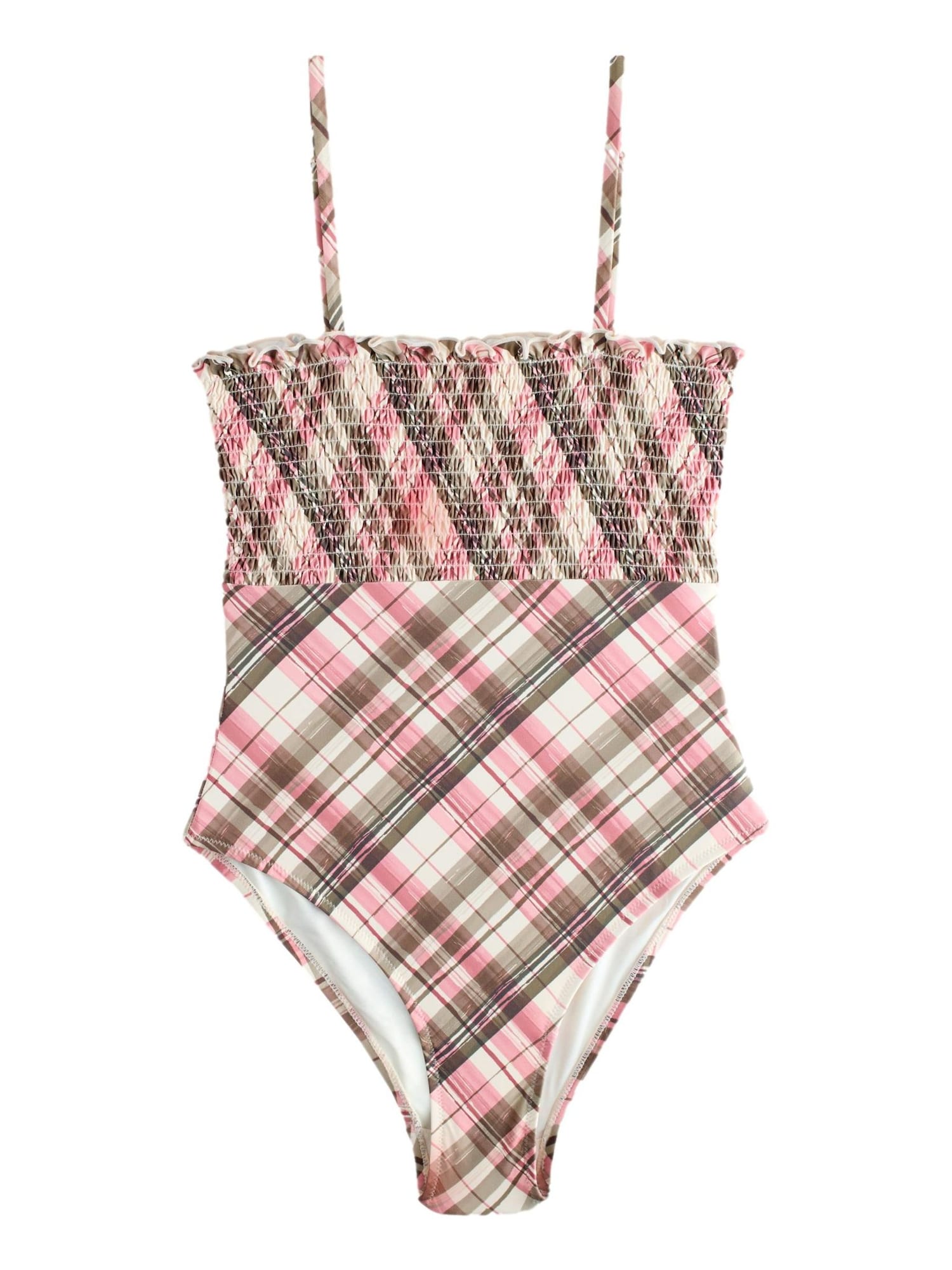 Next Costum de baie întreg  verde / roz / alb