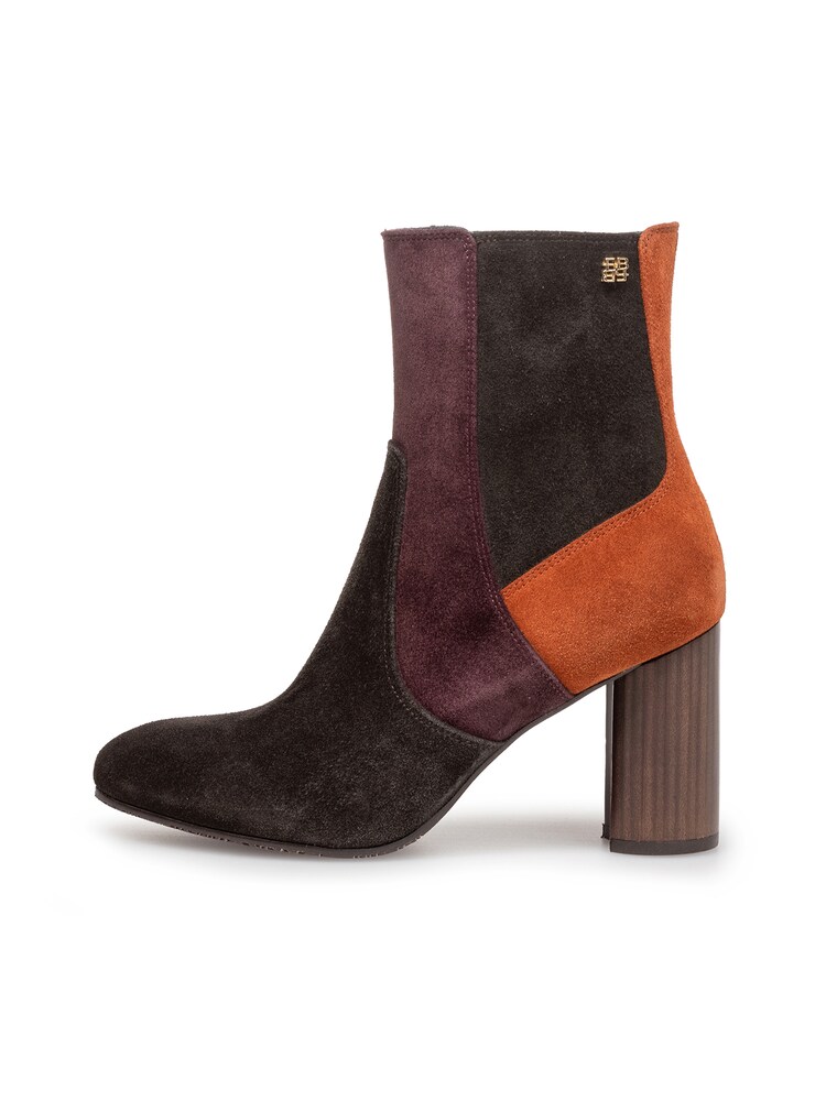Floris van Bommel Stiefelette 'Kaci 01' Damen Größe 41 dunkelbraun / mandarine / bordeaux Winterschuhe