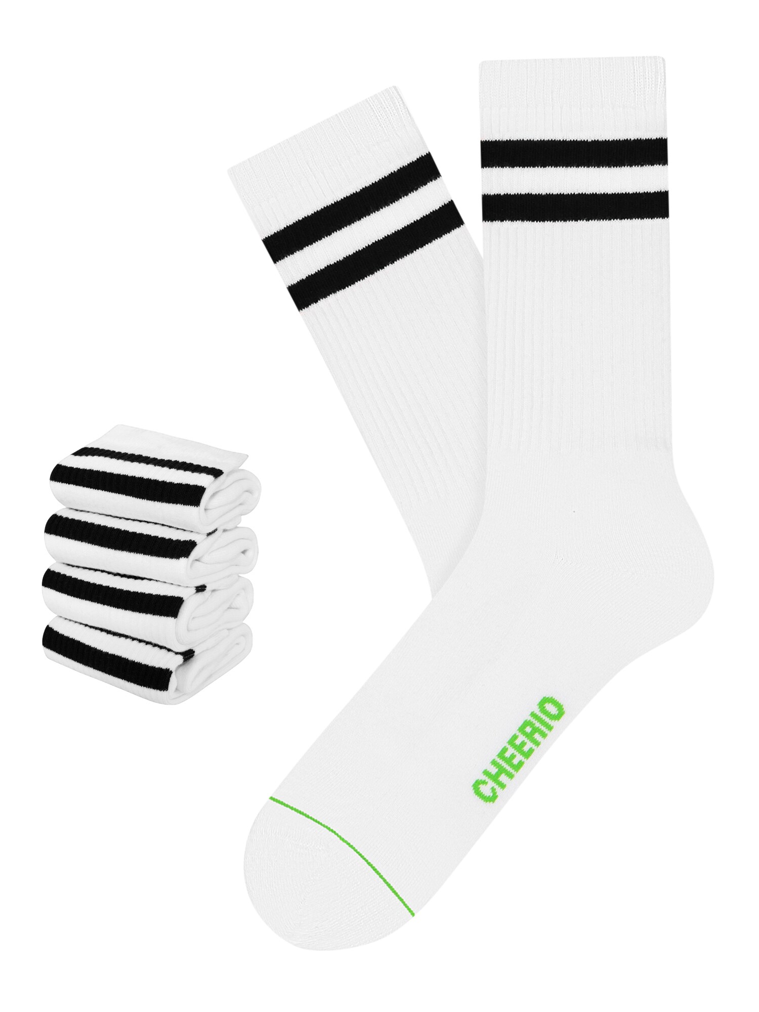 CHEERIO* Meias de desporto 'TENNIS TYPE 4P'  branco
