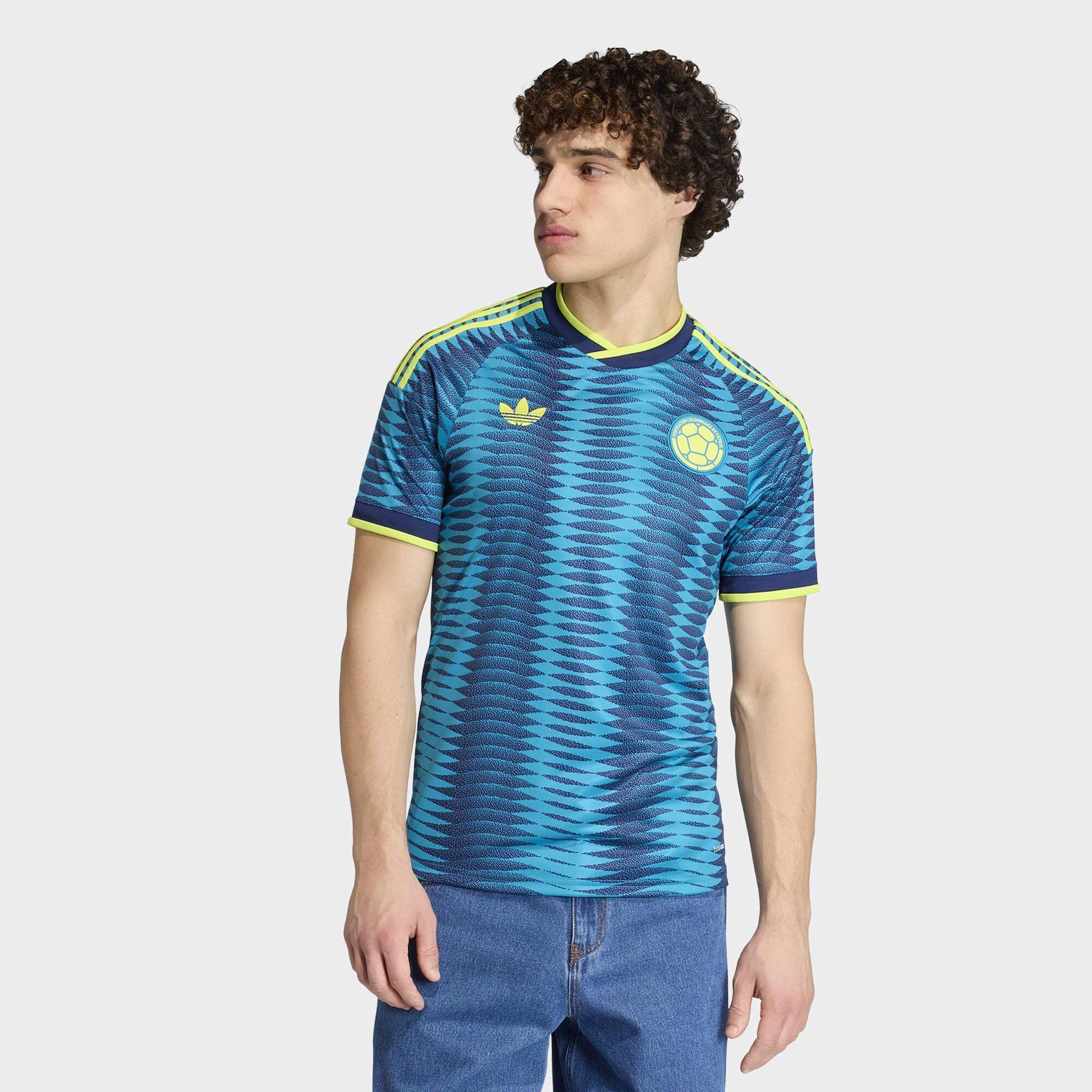 ADIDAS PERFORMANCE Camiseta de fútbol 'Colombia 26 Away' navy / azul oscuro / amarillo neón