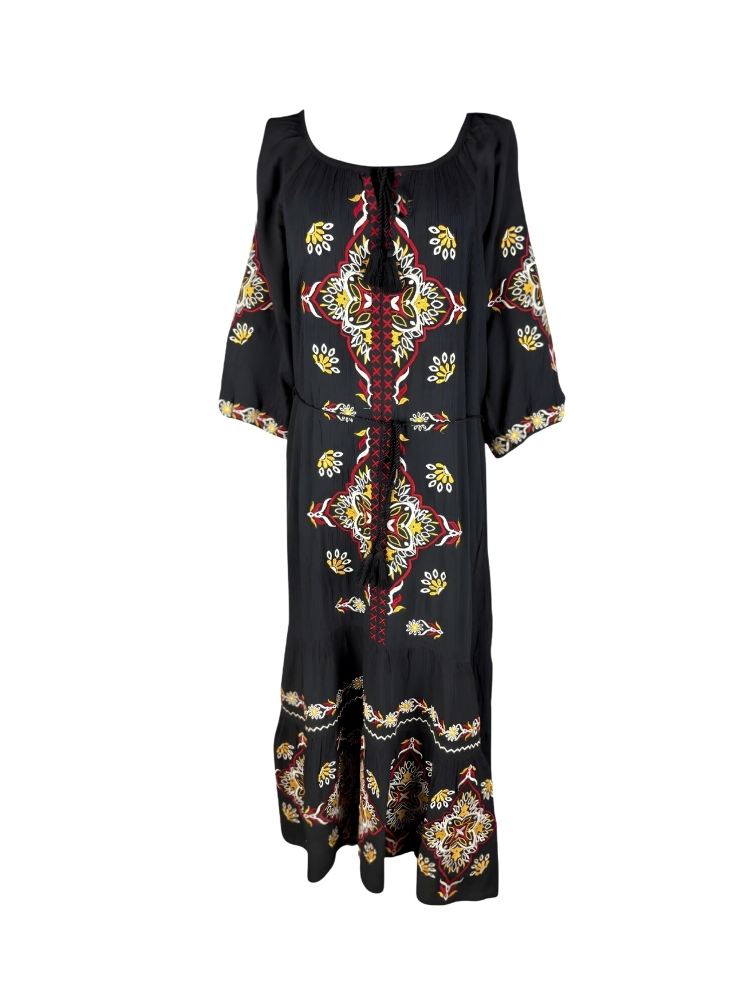Rody’s forever Vestido 'Lässiges Damenkleid RL25 schwarz/gelb , marimea L' negro