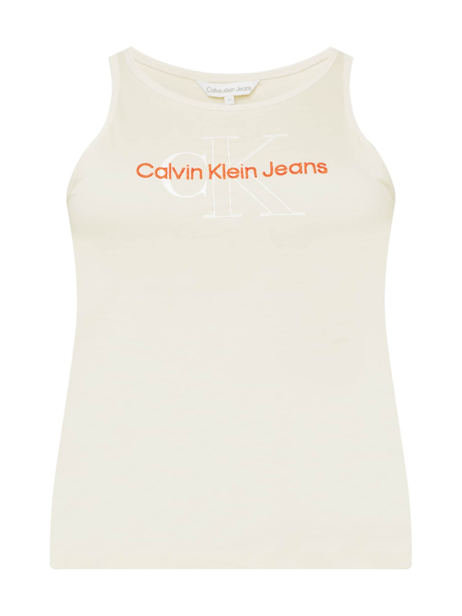 Calvin Klein Jeans Curve Palaidinė be rankovių kremo / raudona