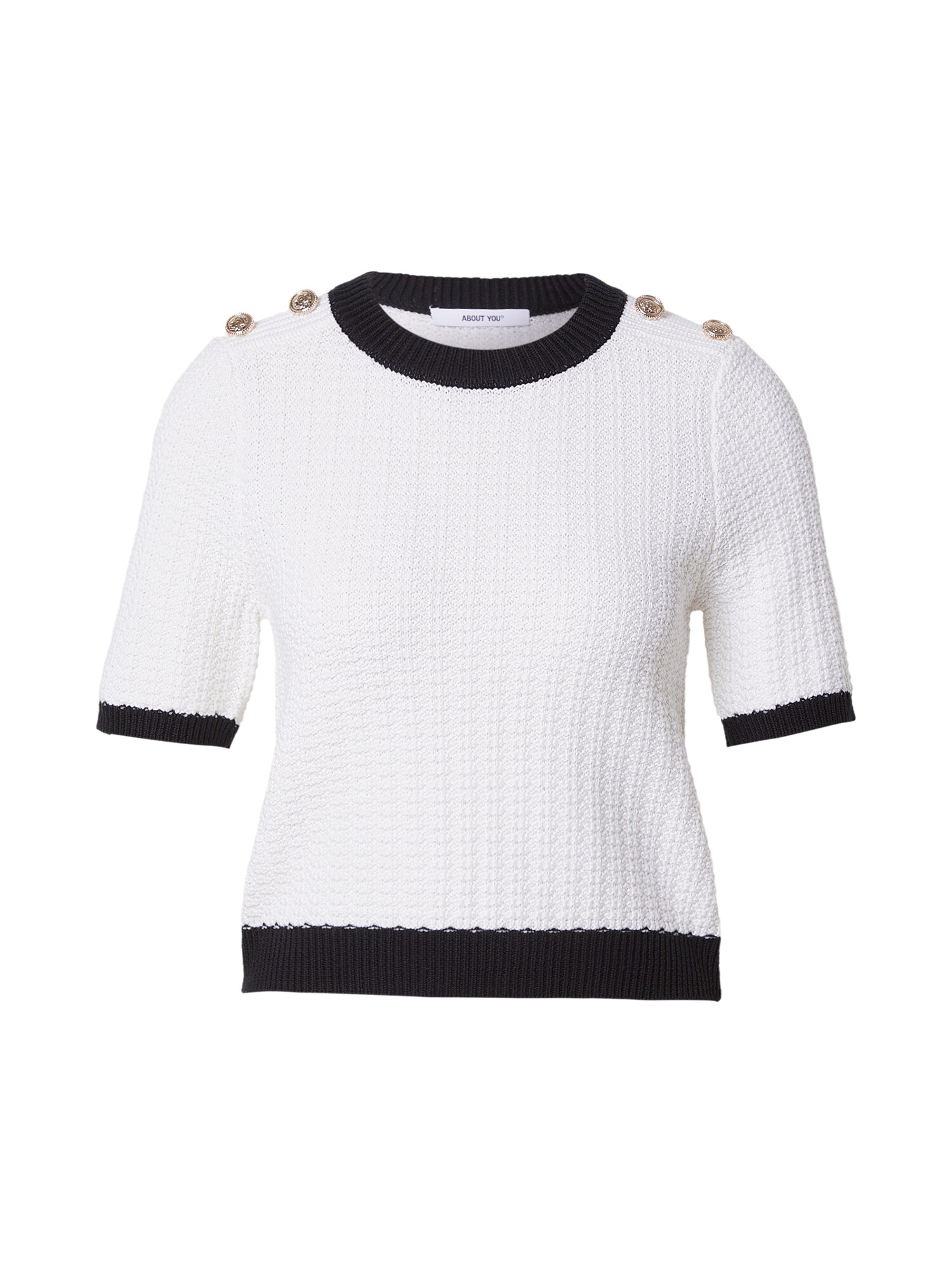 ABOUT YOU Pulover Teresa  negru / alb