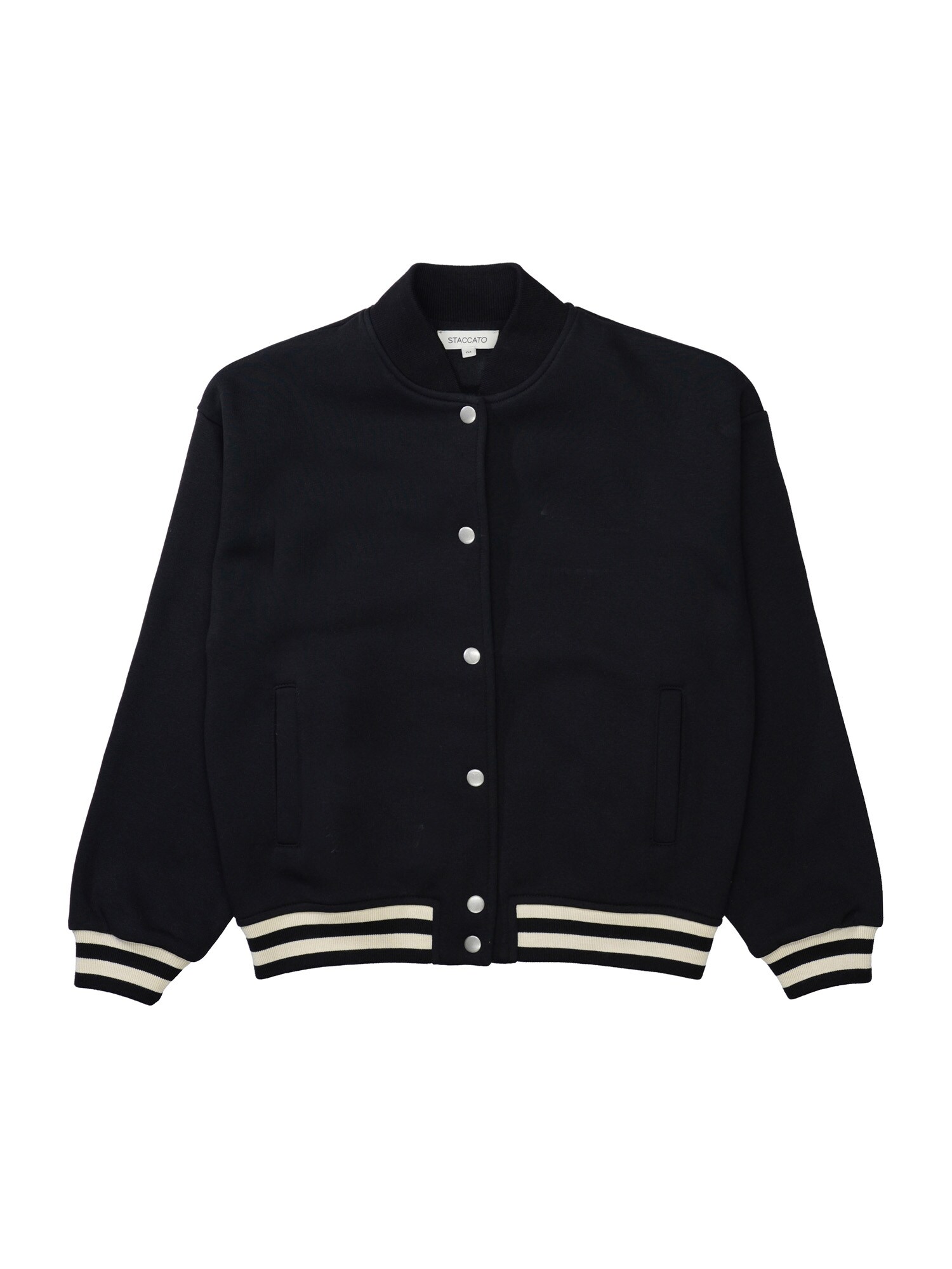STACCATO Geacă de primăvară-toamnă  negru / alb