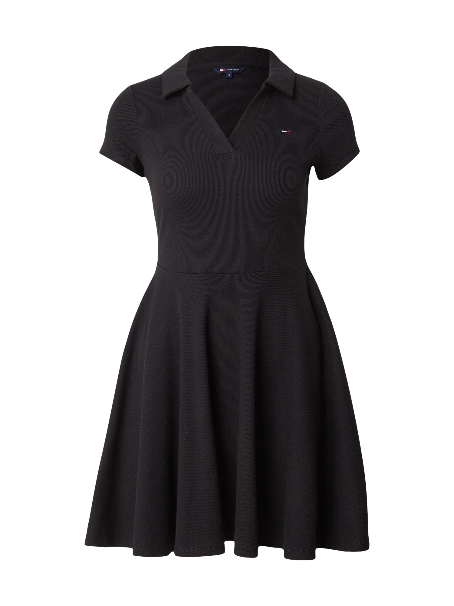 Tommy Jeans Rochie 'Fit And Flare Mini'  negru