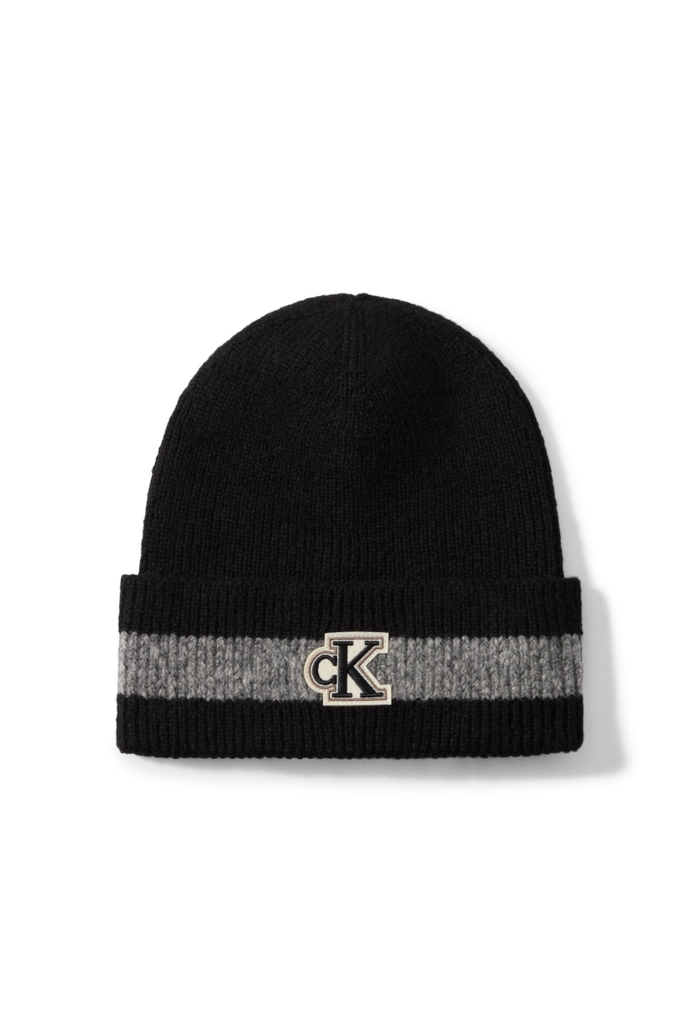 Calvin Klein Căciulă gri / negru / alb lână
