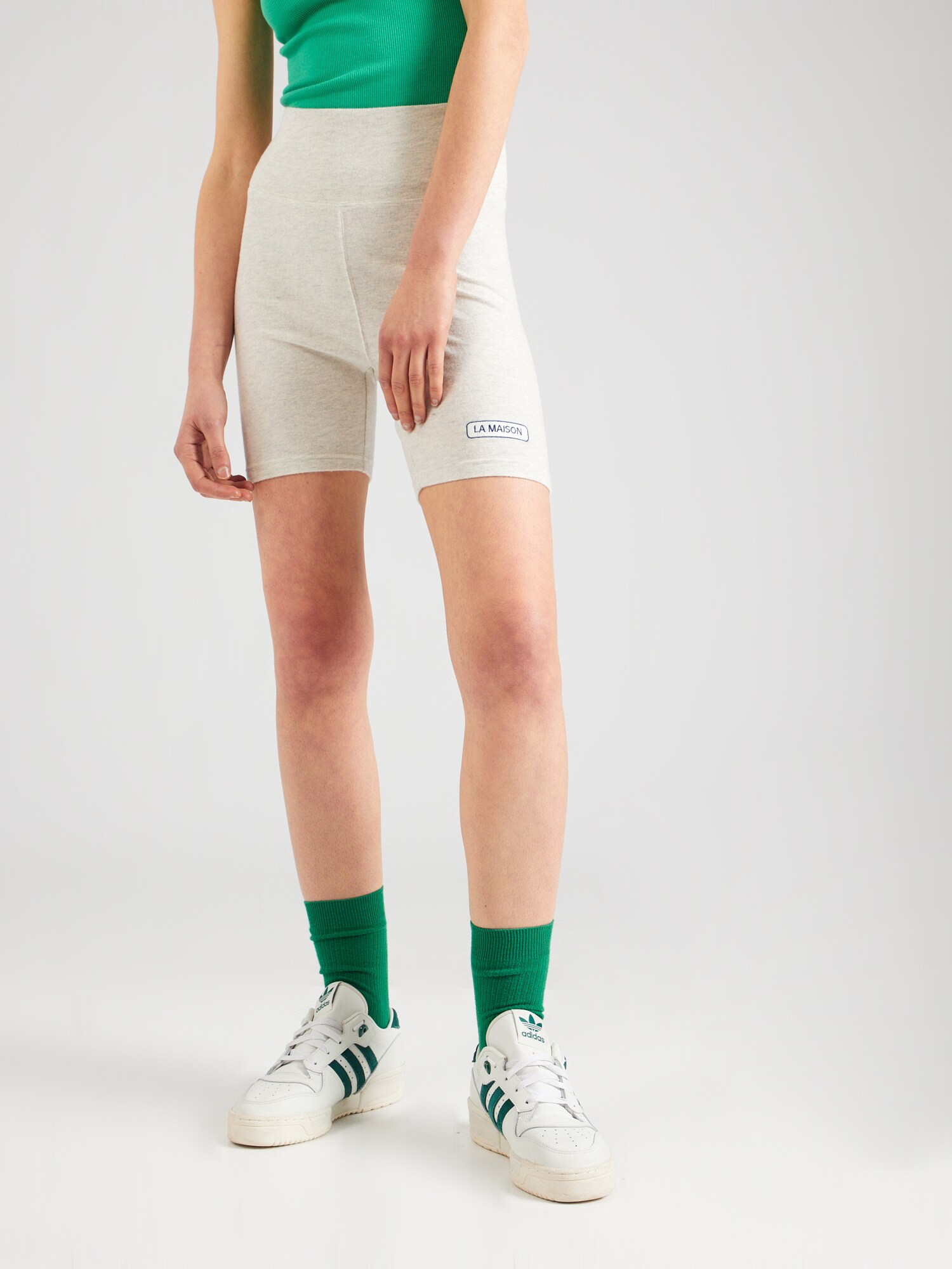 AMERICAN VINTAGE Leggings 'YPAWOOD'  sötétkék / szürke melír / fehér termék 2. képe