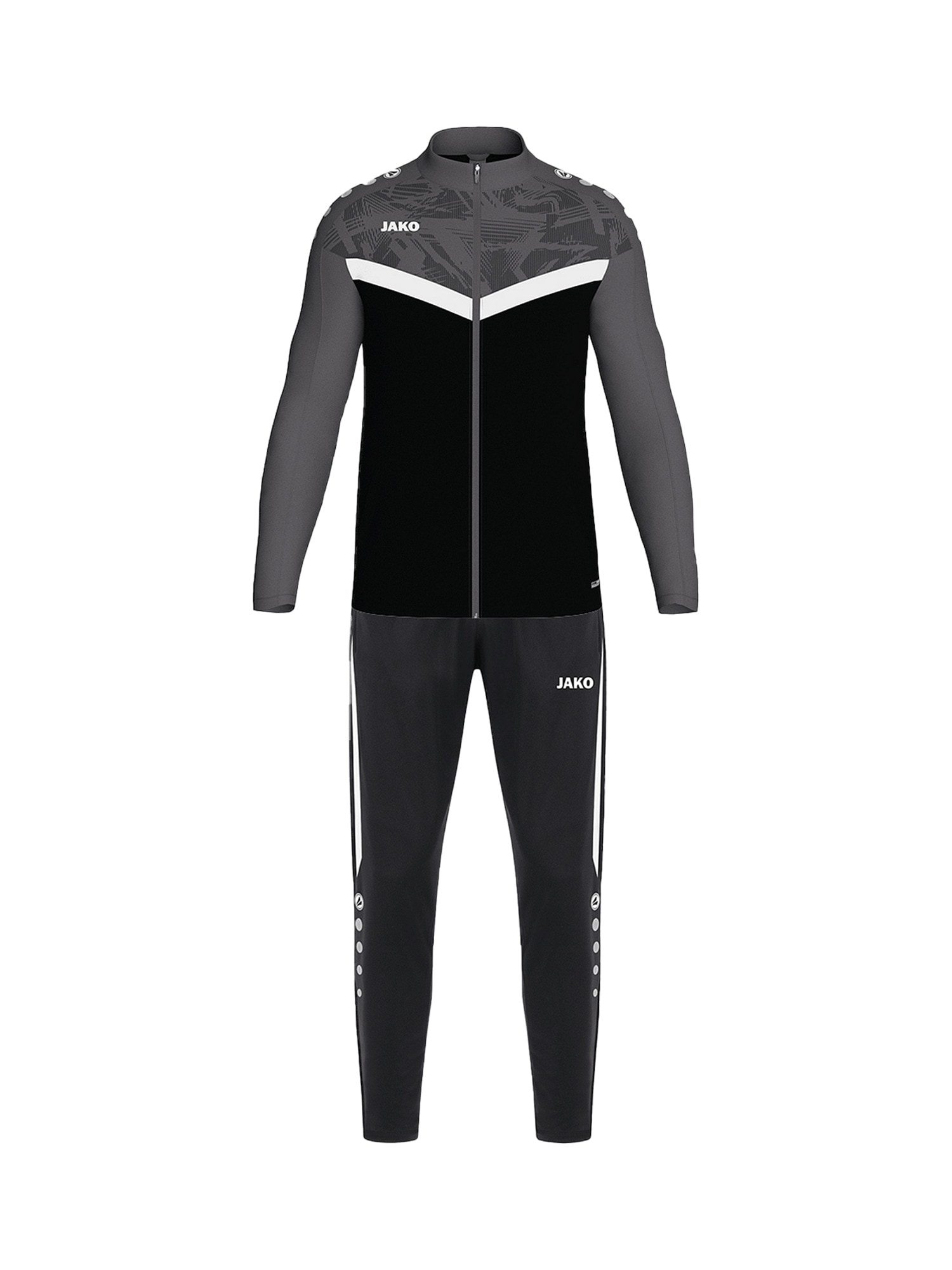 JAKO Costum de trening Iconic  gri închis / negru / alb