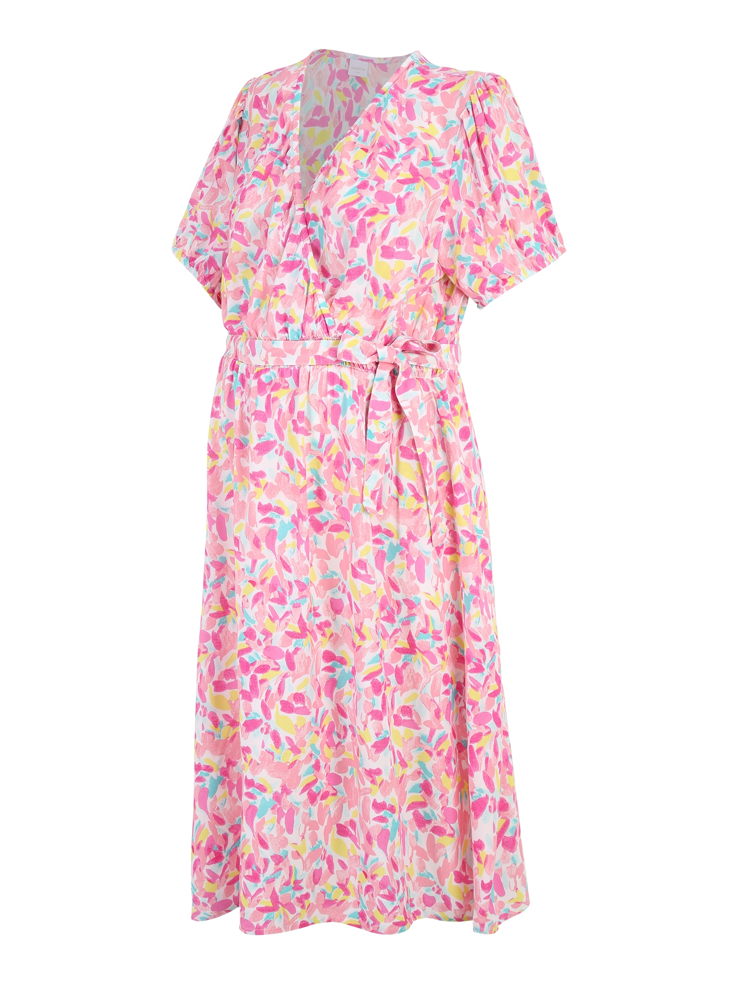 Mamalicious Curve Vasarinė suknelė 'CASEY' turkio spalva / rožinė / šviesiai rožinė / balta