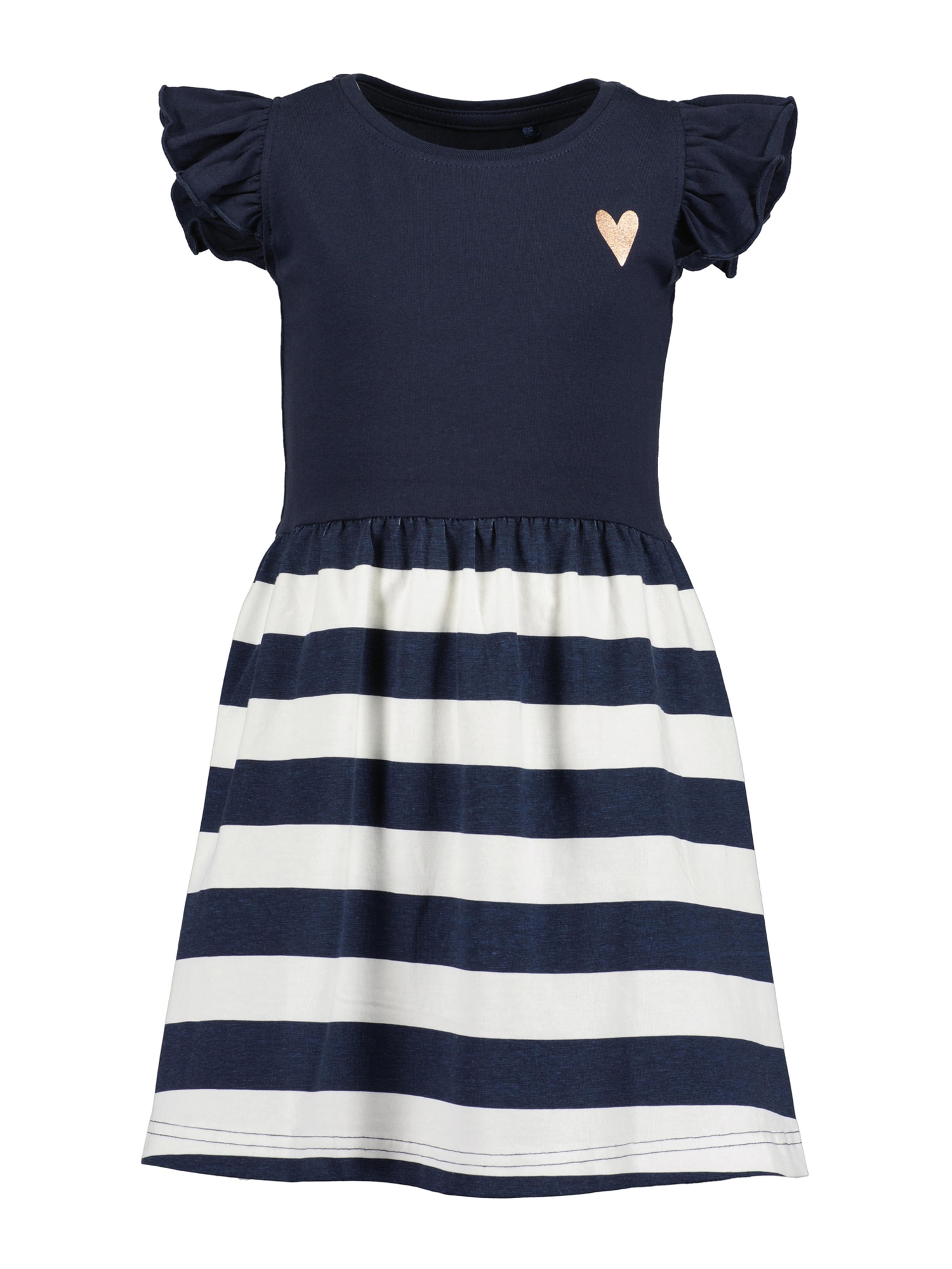 BLUE SEVEN Rochie  bleumarin / auriu / alb