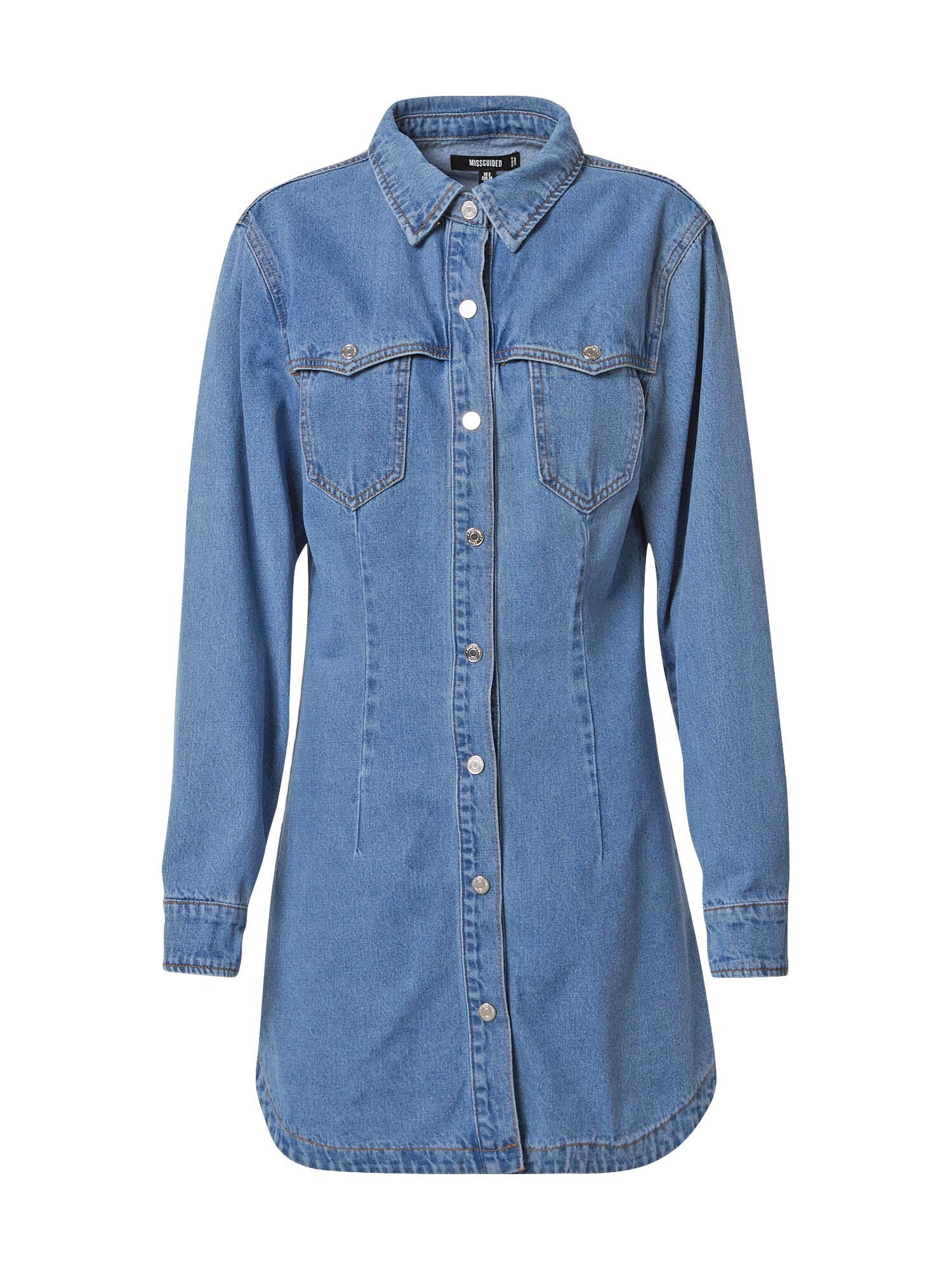 Missguided Suknelė 'WESTERN YOKE'  tamsiai (džinso) mėlyna