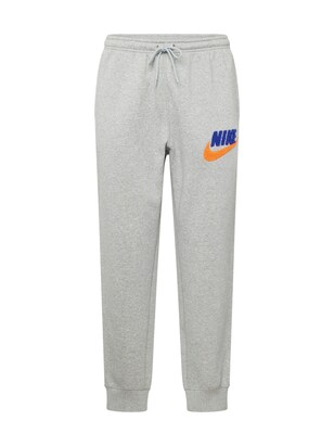 Nike Sportswear Broek ‘CLUB BB’ Ultramarine blauw / Grijs gemêleerd / Oranje