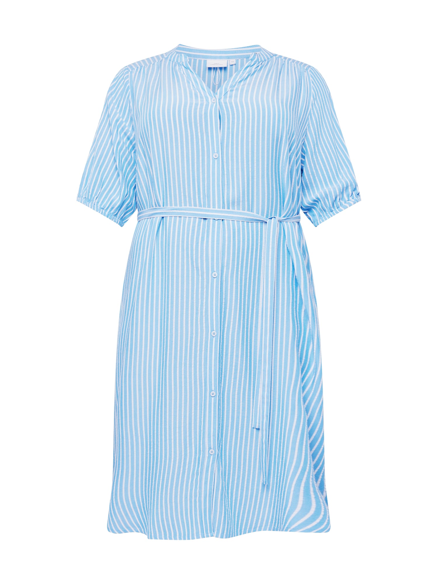 ONLY Carmakoma Košeľové šaty 'CARPENNA'  nebesky modrá / biela