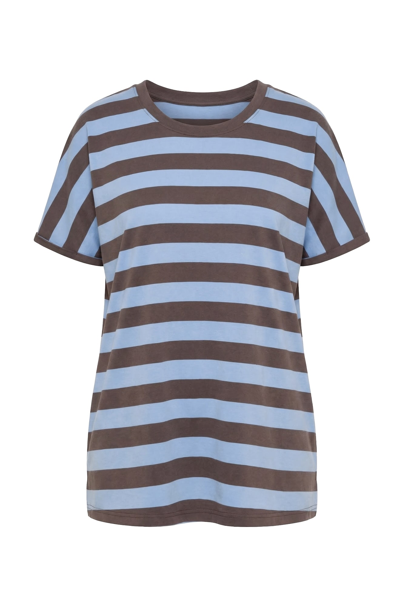 Ulla Popken Tricou albastru deschis / pământiu