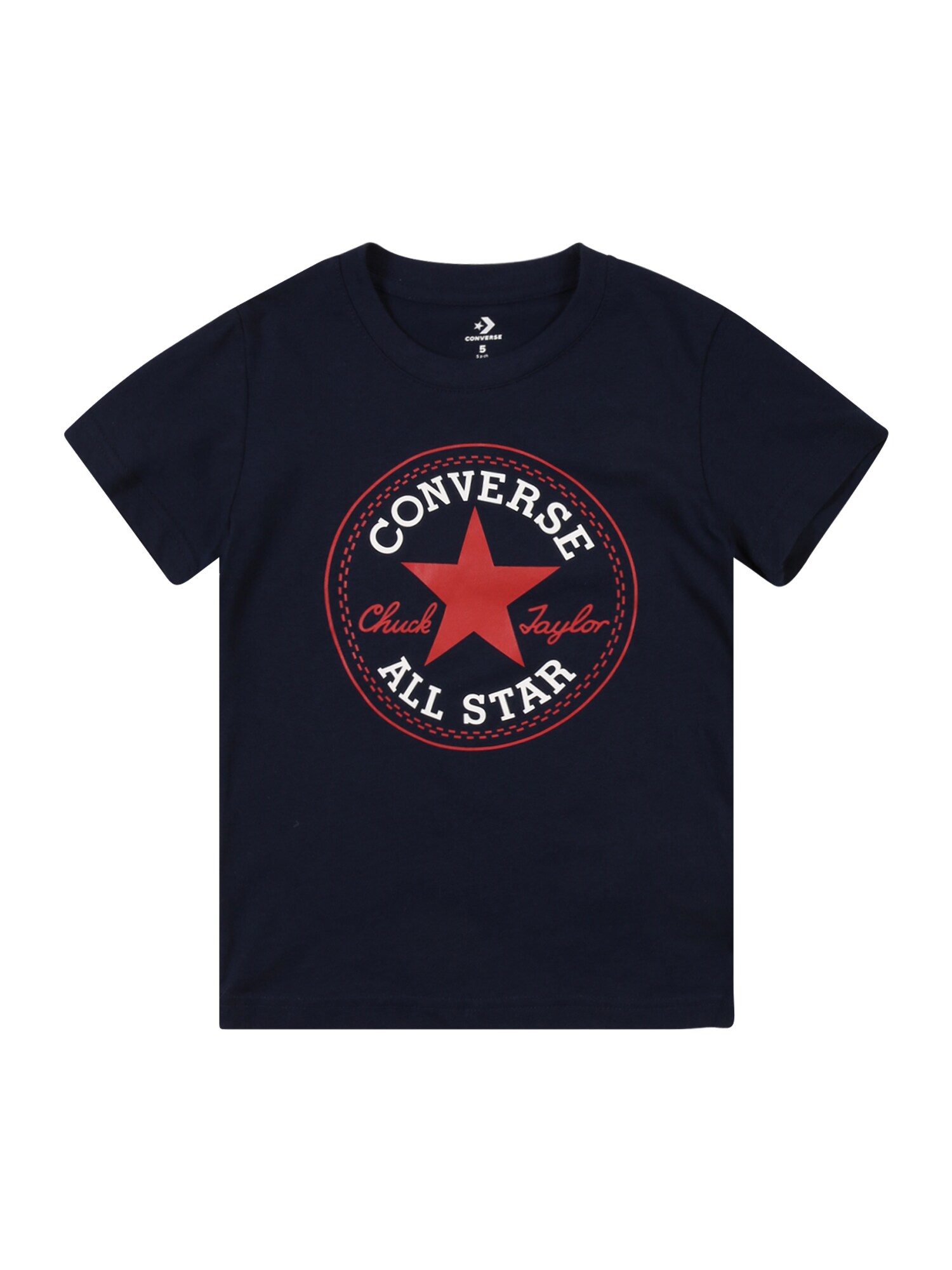 CONVERSE Marškinėliai  juoda / balta / granatų spalva