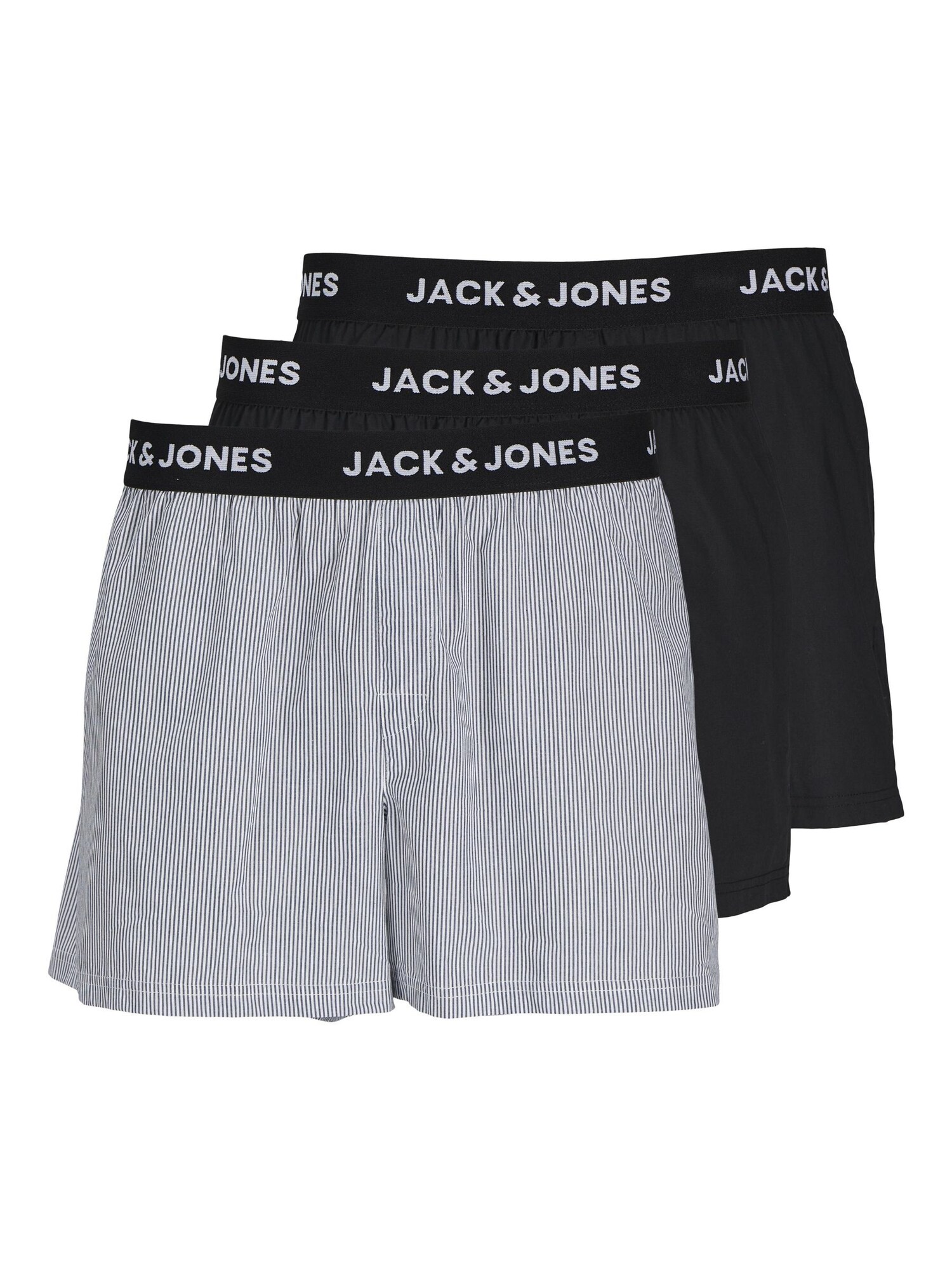 JACK & JONES Boxerky 'JACMARIO'  grafitová / čierna / biela