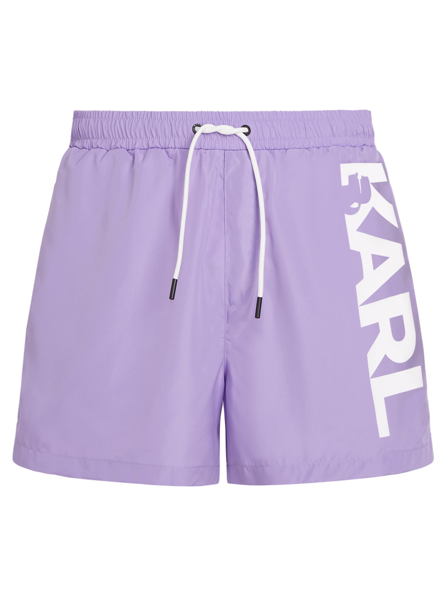 Karl Lagerfeld Kratke kopalne hlače  lila / off-bela