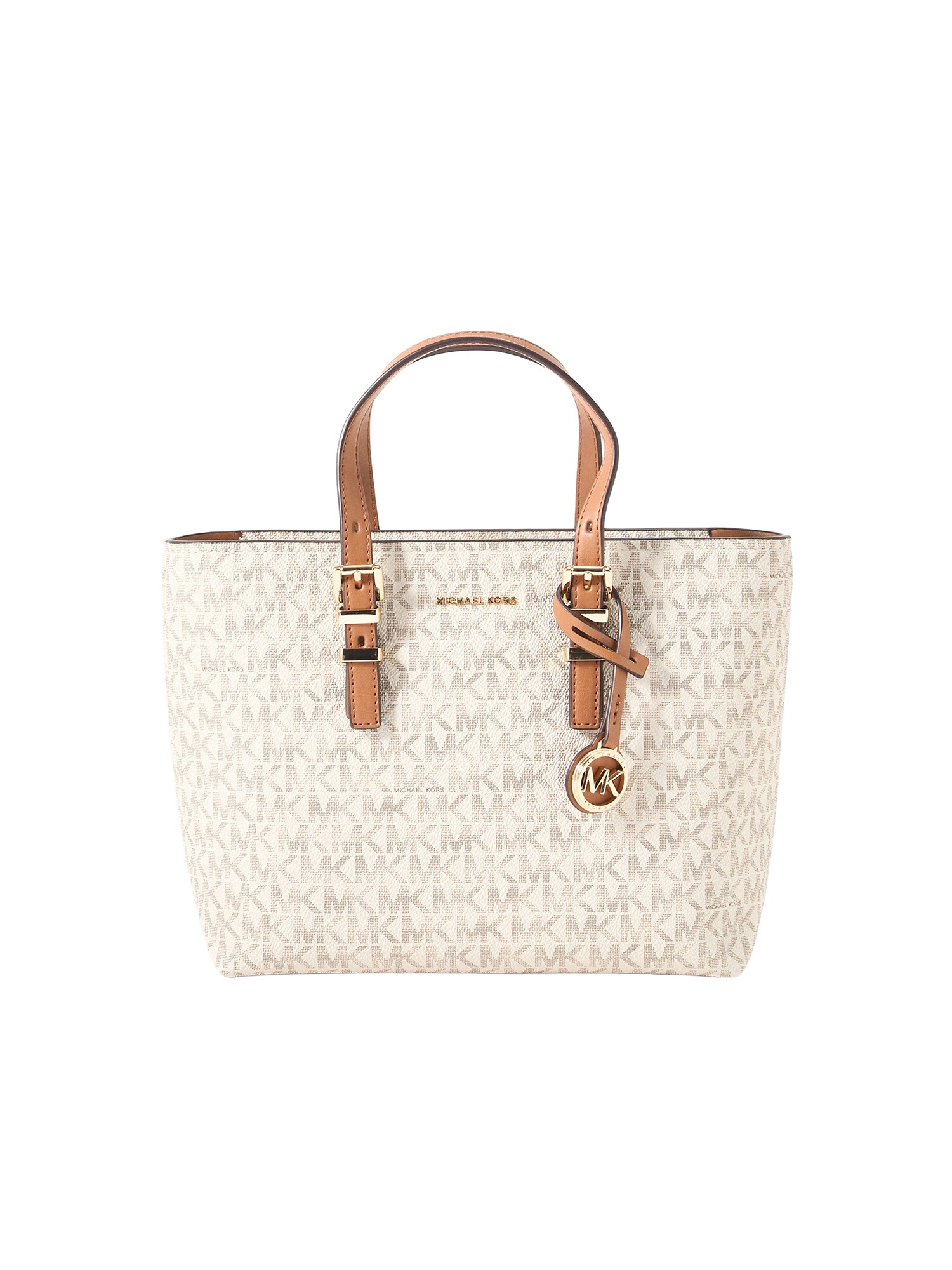 MICHAEL Michael Kors Ručna torbica  boja slonovače / karamela / tamno smeđa