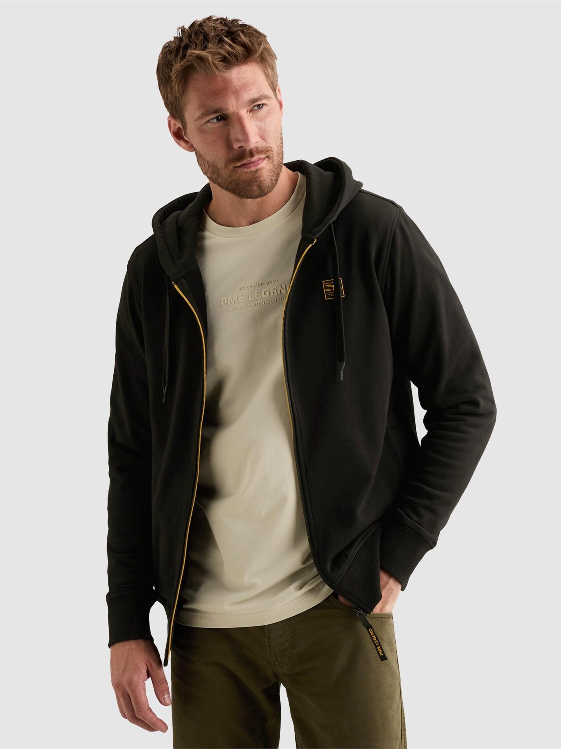 PME Legend Övergångsjacka 'Zip-up hoodie with side pockets' herr