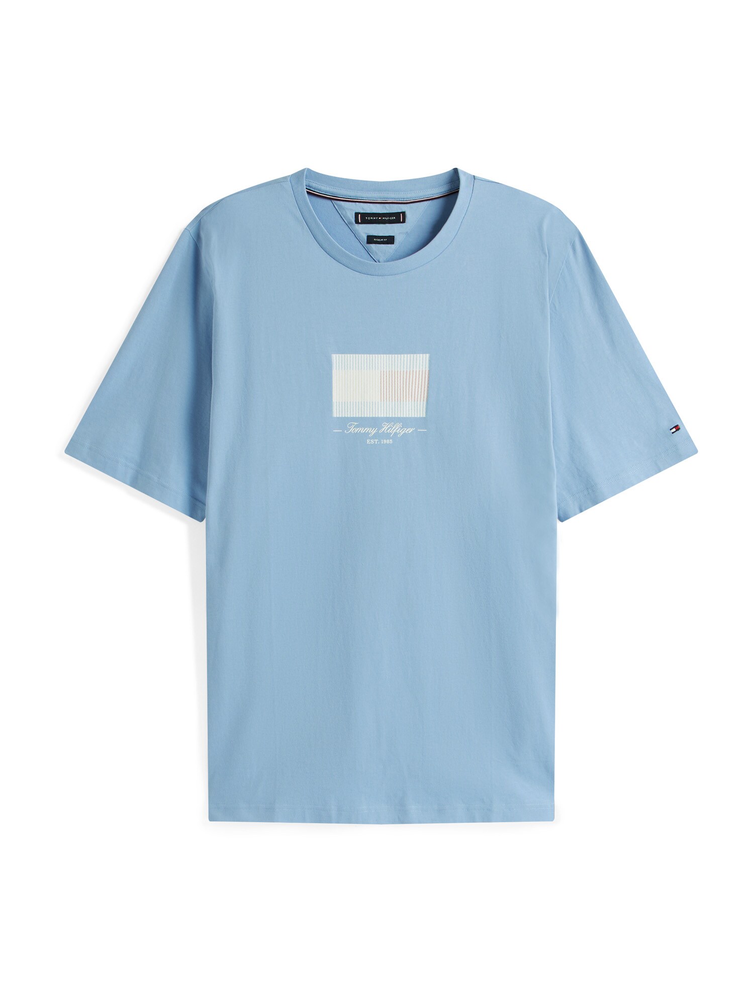 Tommy Hilfiger Big & Tall Tričko 'ITHACA'  pastelovo modrá / svetložltá / svetločervená