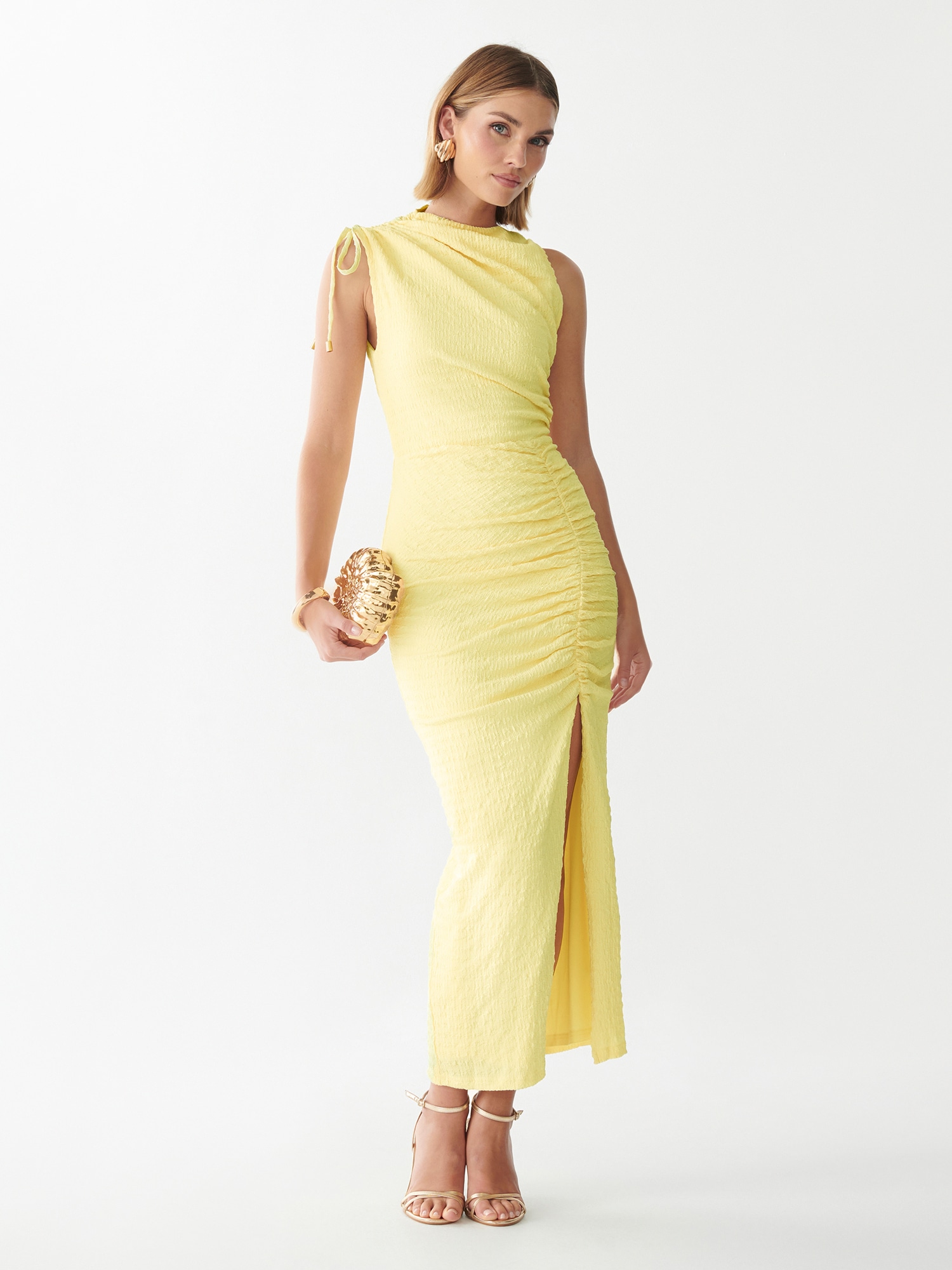 St MRLO Rochie Tina galben pastel