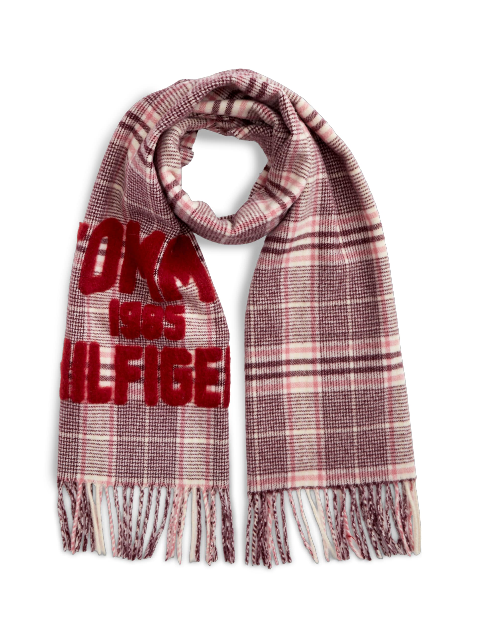 TOMMY HILFIGER Halsduk kräm / rosa / röd dam
