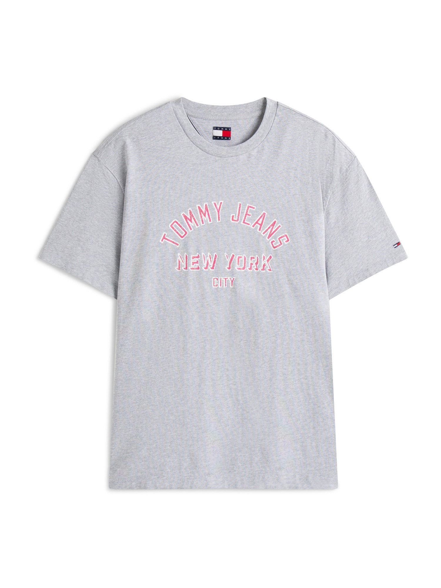 Tommy Jeans Póló  szürke / sötét-rózsaszín / fehér akciós termékkép 1