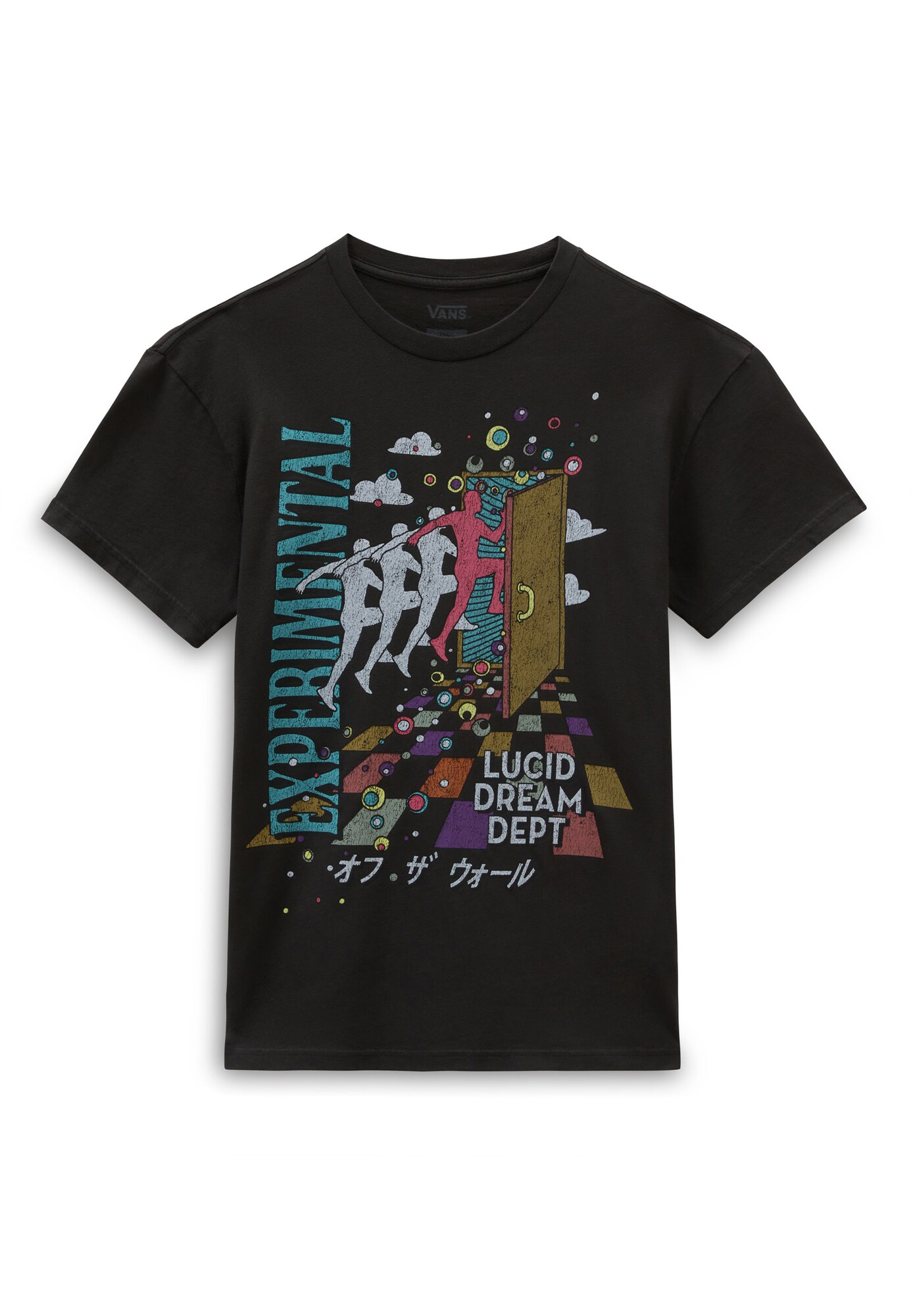 VANS Póló 'Vivid Dreams'  vízszín / világosszürke / olíva / fekete akciós termékkép 1