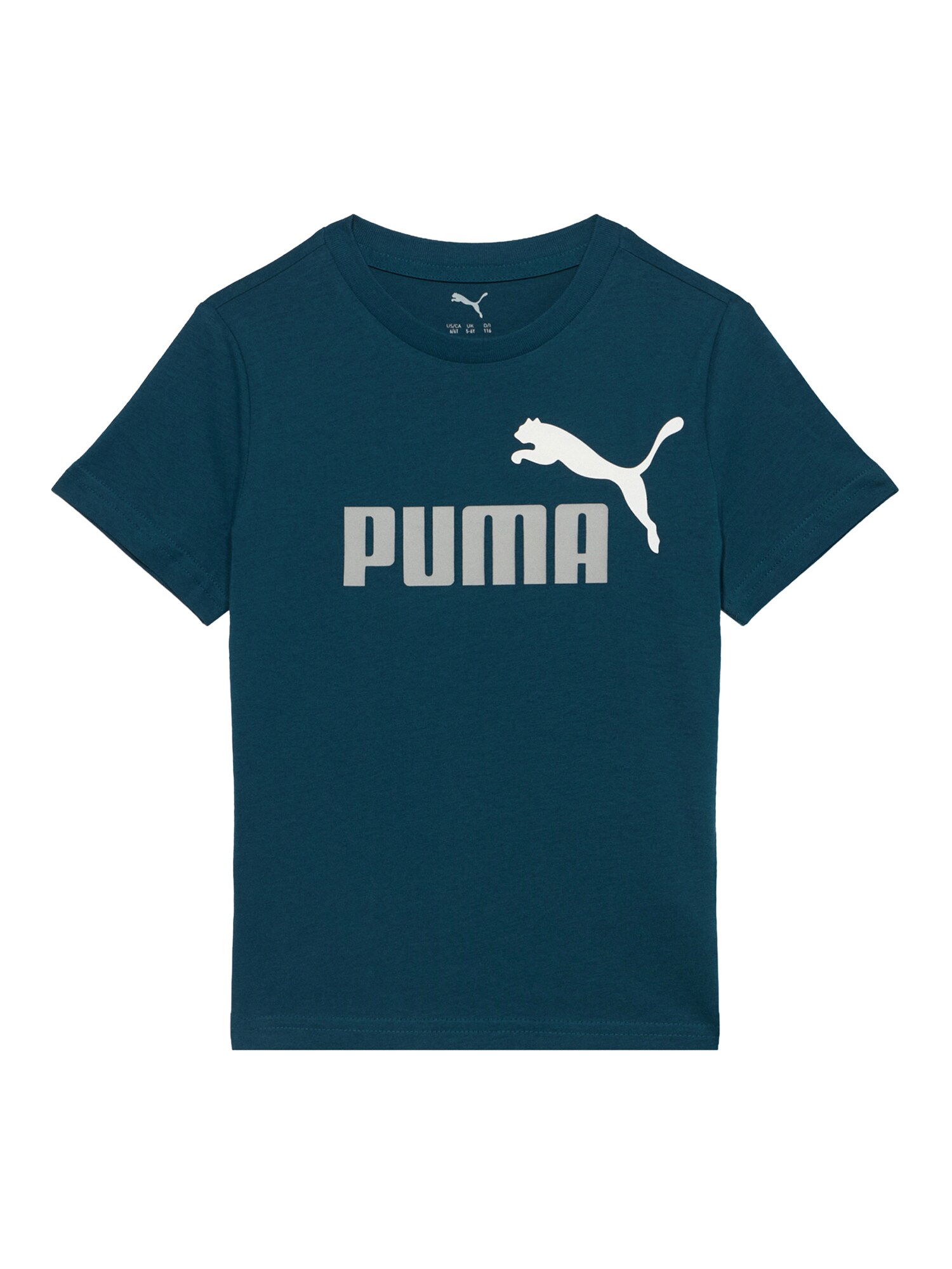 PUMA Tricou ESS No.1 cyan / gri deschis / alb