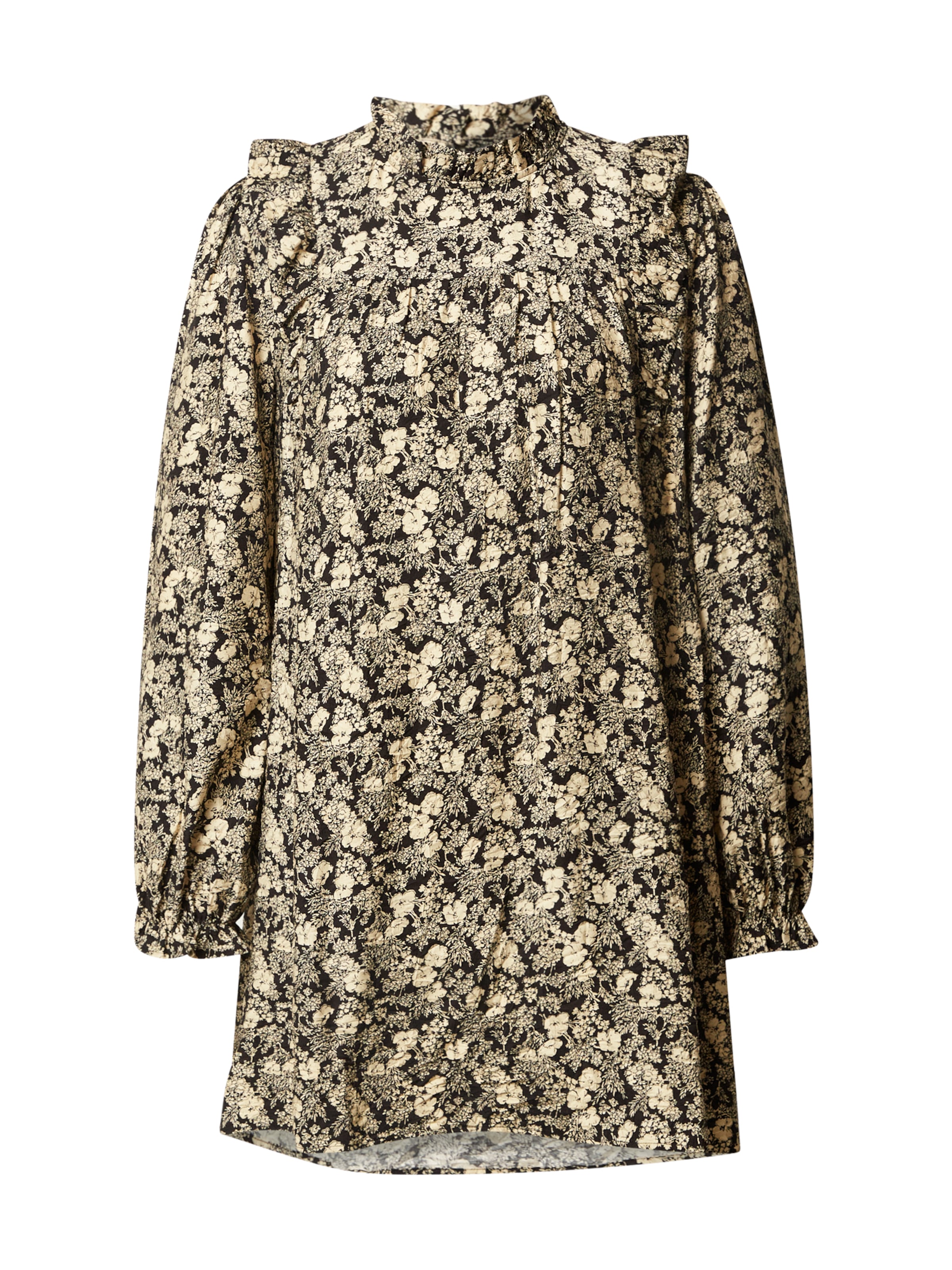 Black beige shirt dress