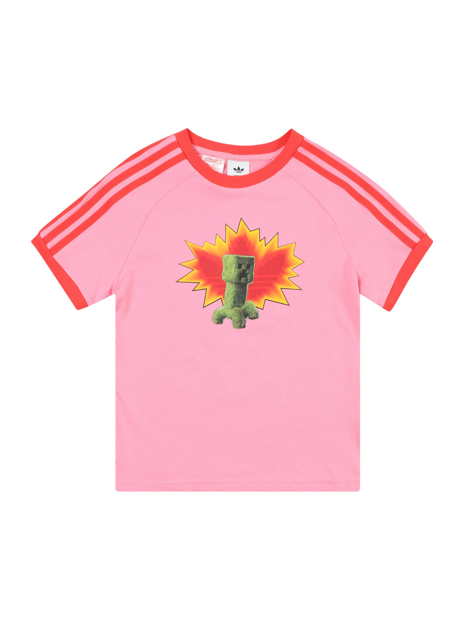 ADIDAS ORIGINALS Tričko 'Adidas Originals x Minecraft'  žltá / oranžová / ružová / červená