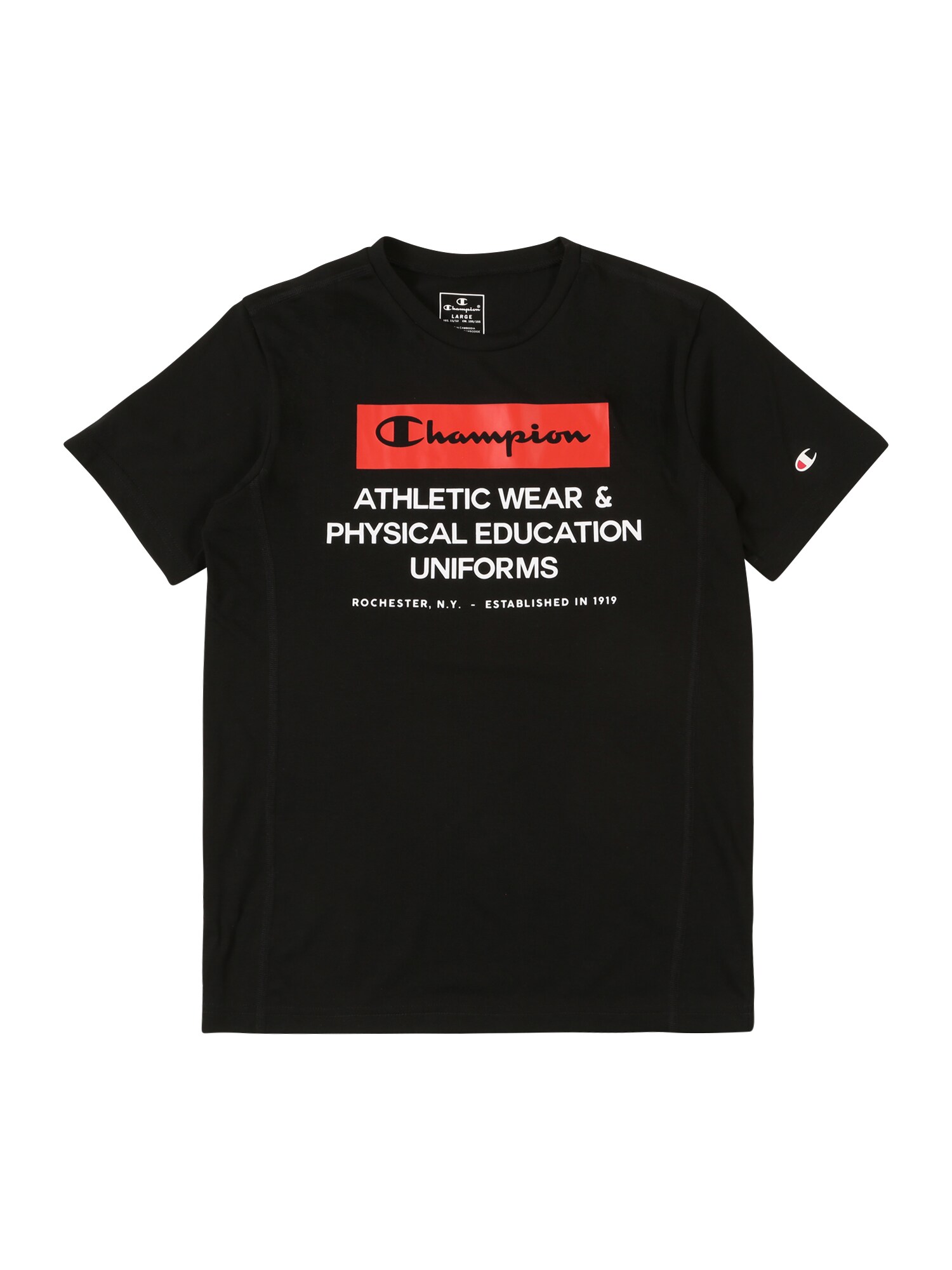 Champion Authentic Athletic Apparel Marškinėliai  balta / juoda / raudona