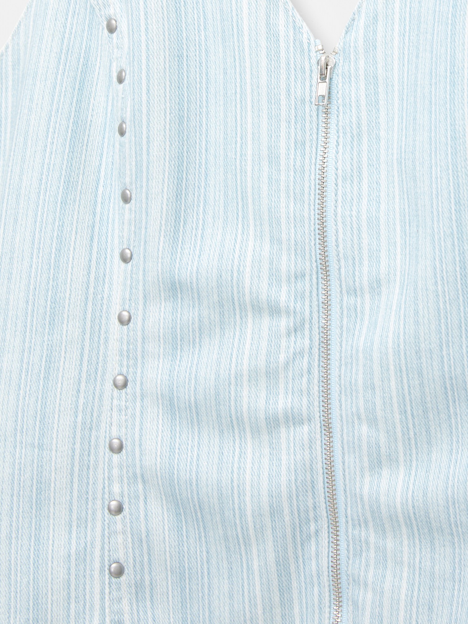 Pull&Bear Top pastelovo modrá / svetlomodrá / šedobiela (obrázok 6)