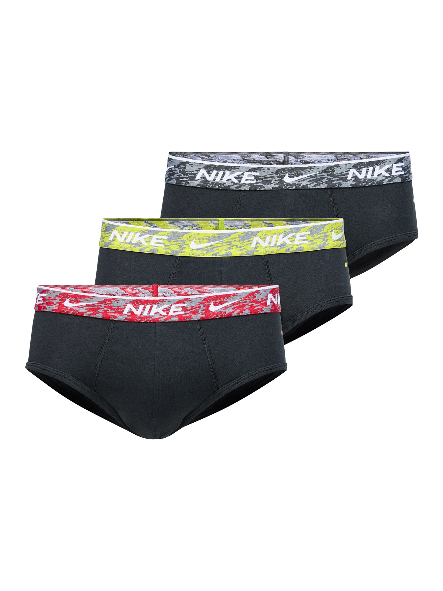 NIKE Underwear Slip  gri / verde măr / negru / alb